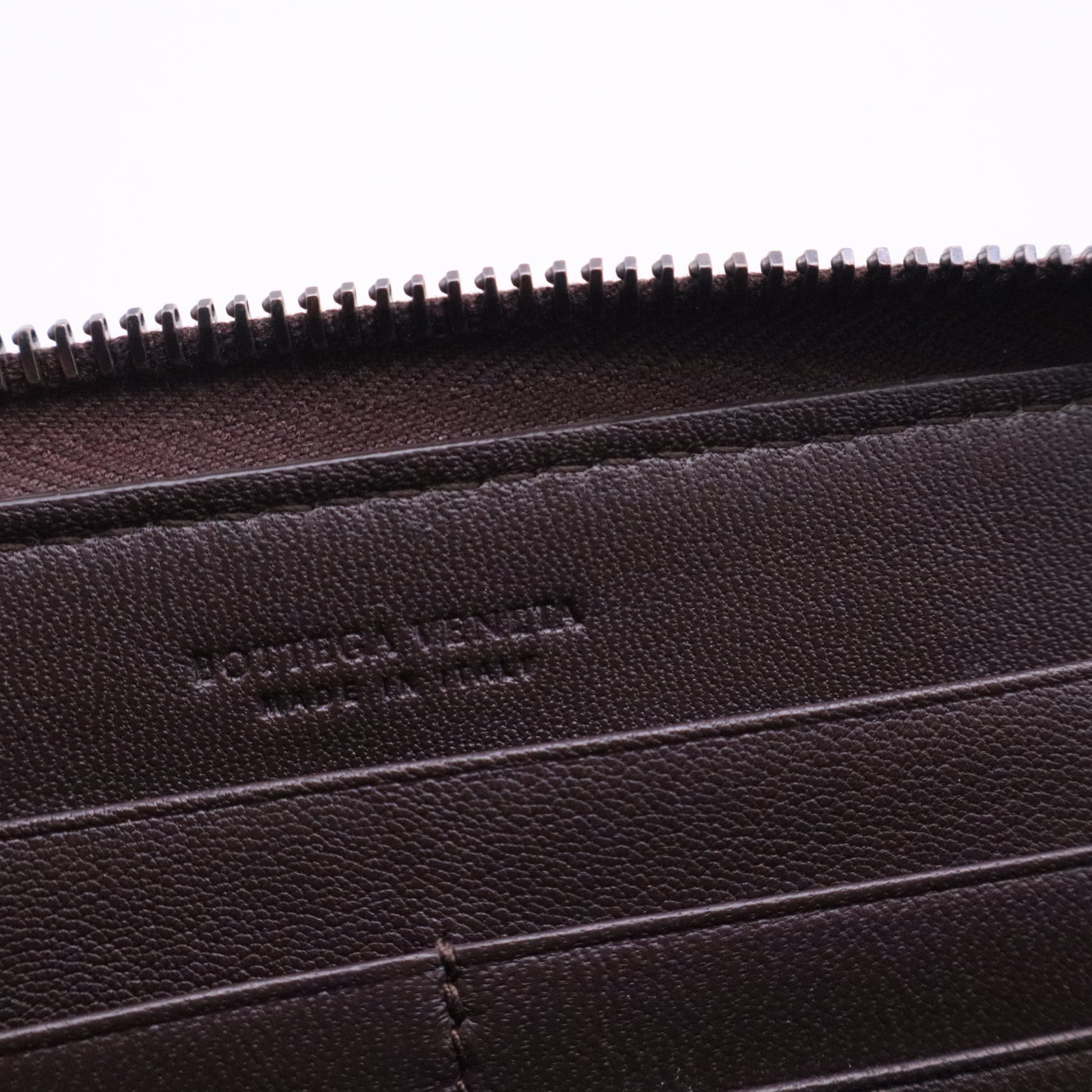 Intrecciato Woven Nappa Leather Zip Around Wallet