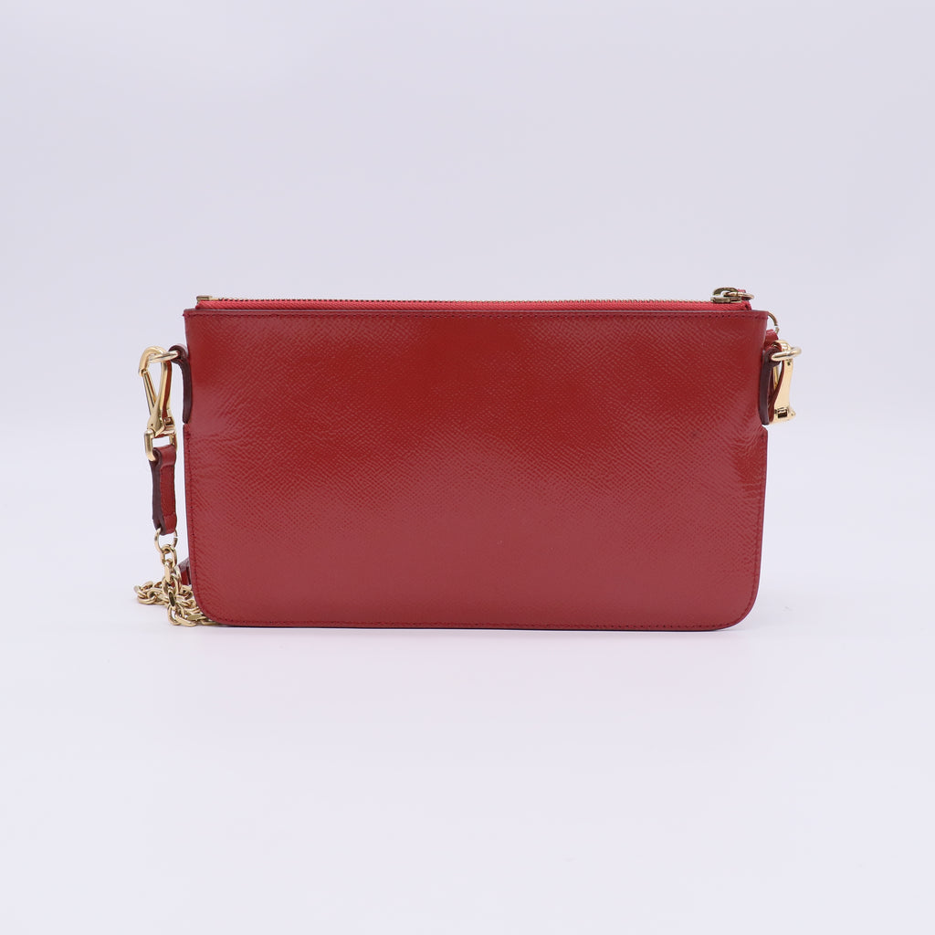 Burberry Grained Patent Leather Tassel Crossbody Bag B23312