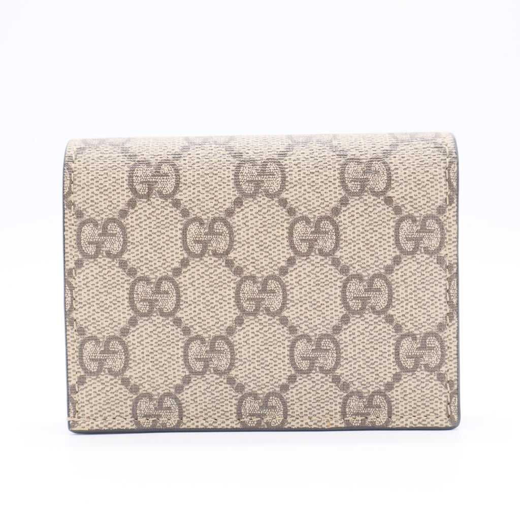 Soft GG Supreme Monogram Rainbow Embroidered Card Case Wallet