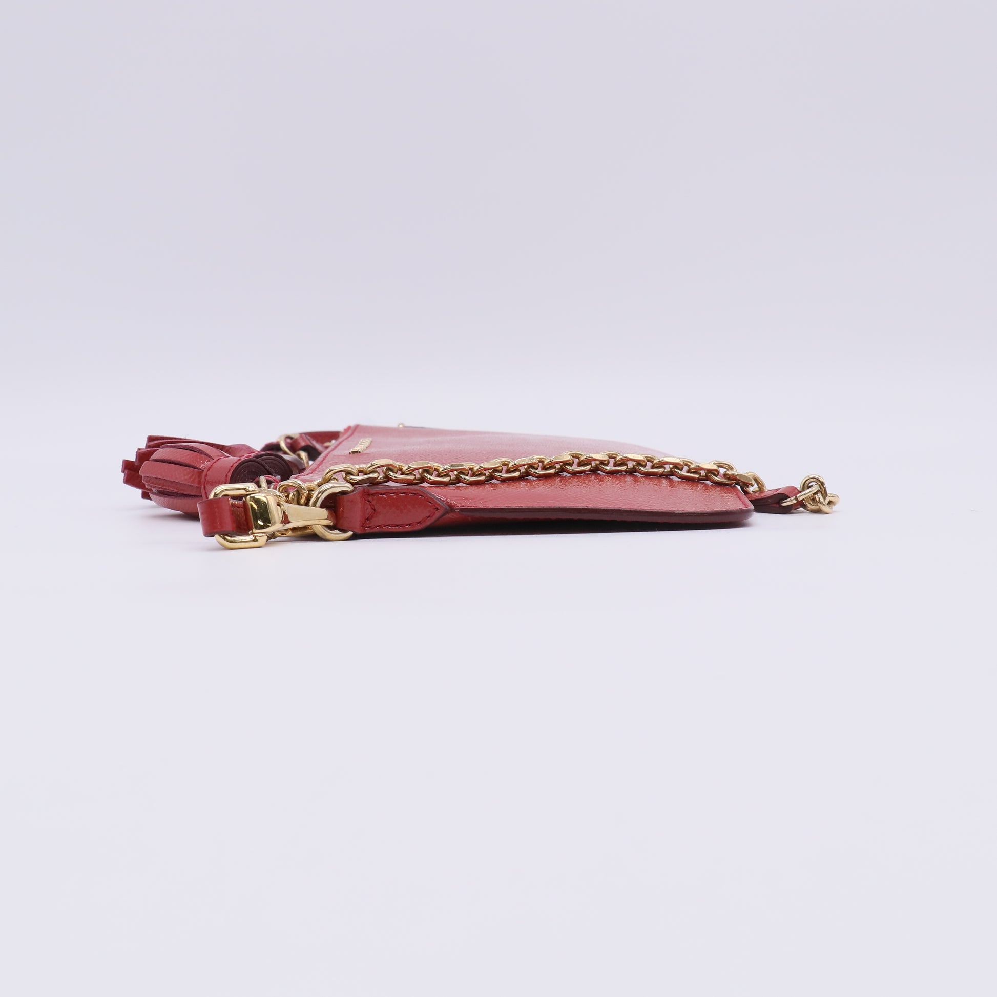 Burberry Grained Patent Leather Tassel Crossbody Bag B23312