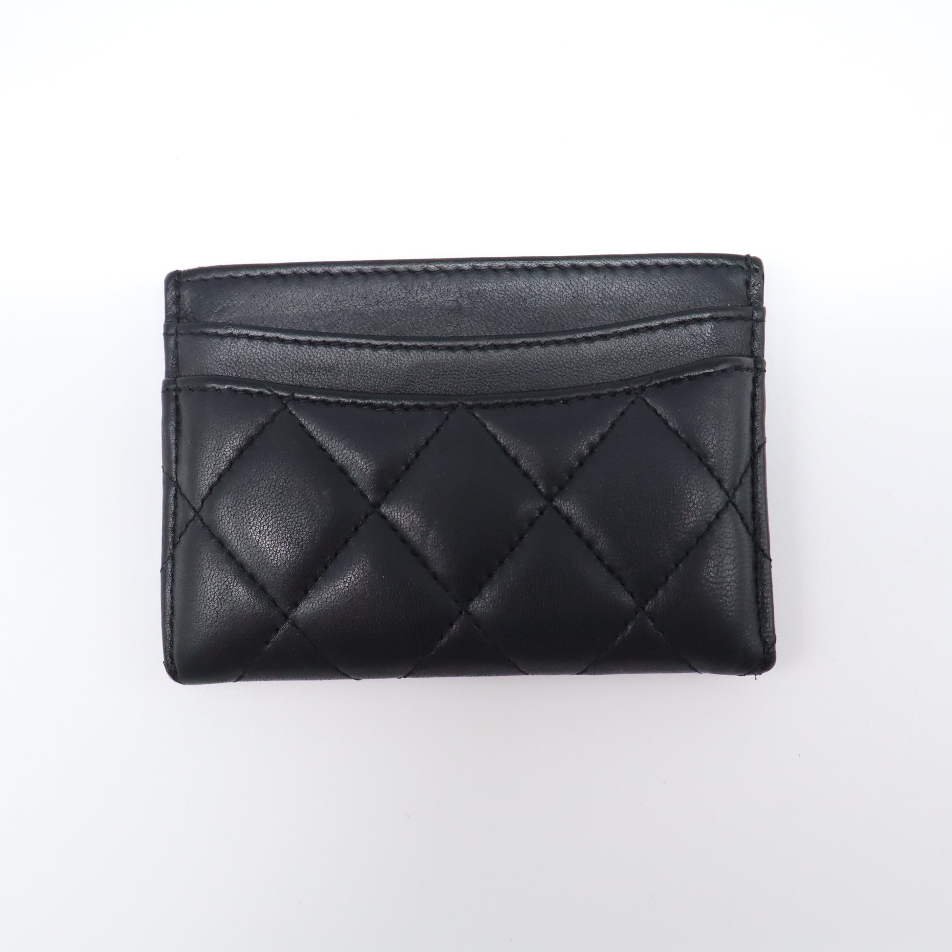 Chanel Classic Lambskin Quilted Card Holder W21615
