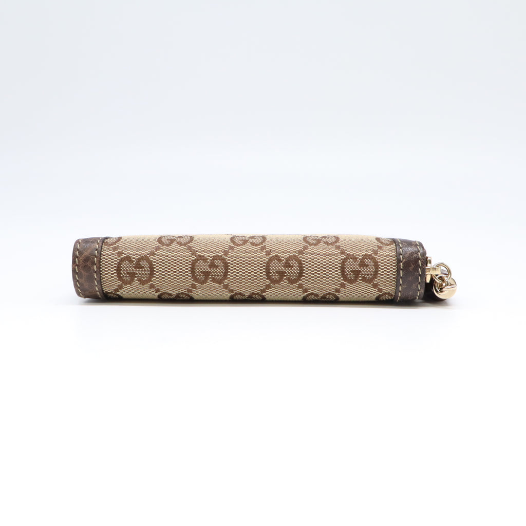 Gucci Bamboo GG Canvas Zip Around Wallet W22039