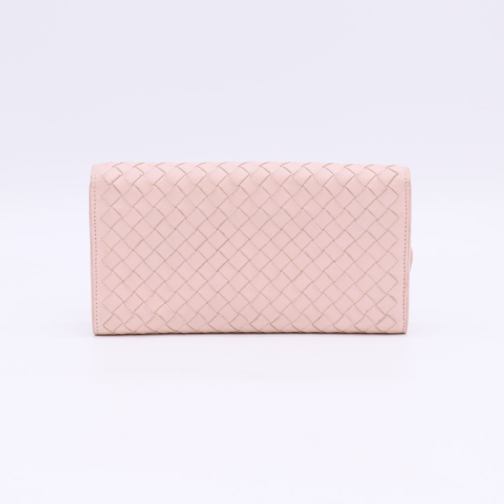 Bottega Veneta leather long pink BOTTEGAVENETA wallet Intrecciato W23056