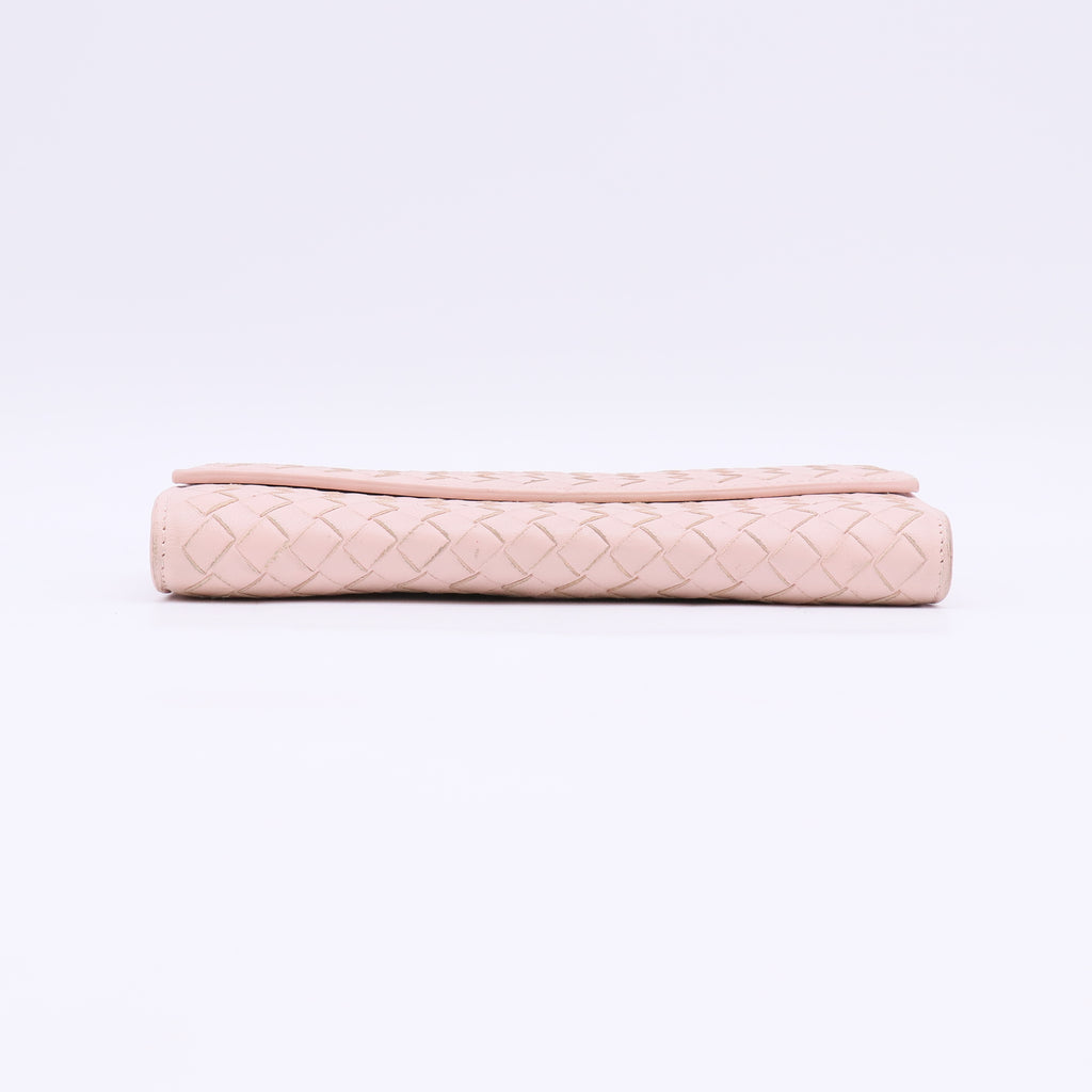 Bottega Veneta leather long pink BOTTEGAVENETA wallet Intrecciato W23056