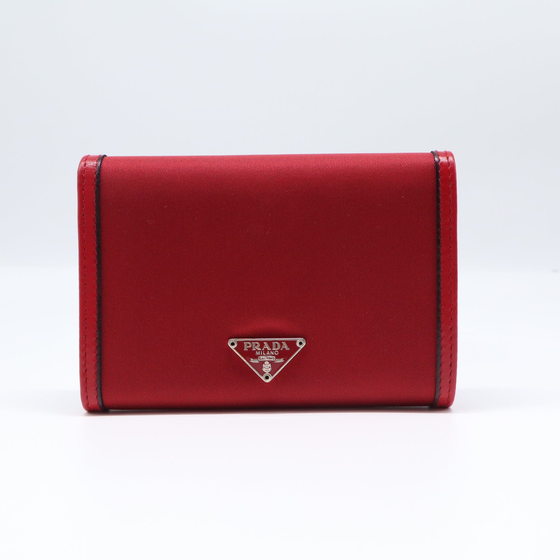 Prada Nylon Saffiano Tessuto Trifold Wallet  W21722