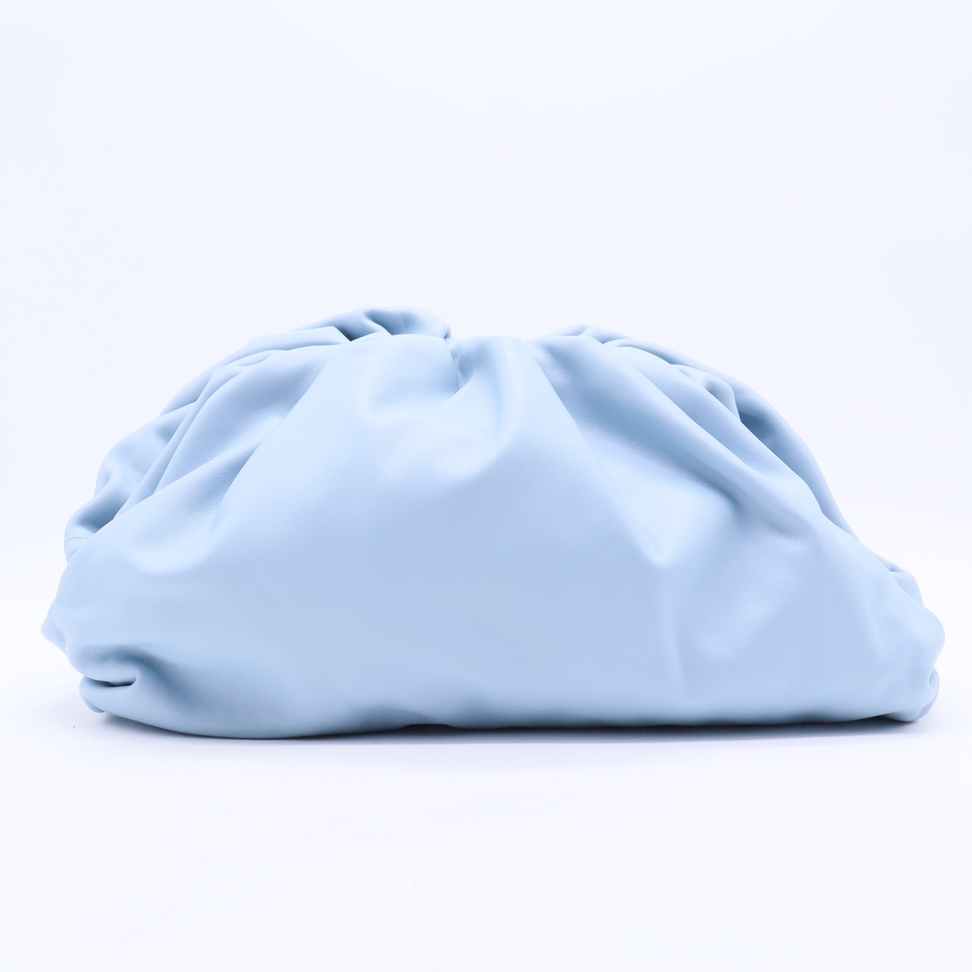 Ice Blue Calfskin Leather Pouch