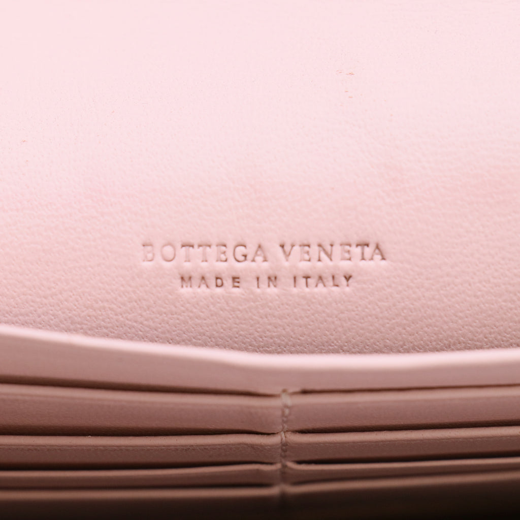 Bottega Veneta leather long pink BOTTEGAVENETA wallet Intrecciato W23056