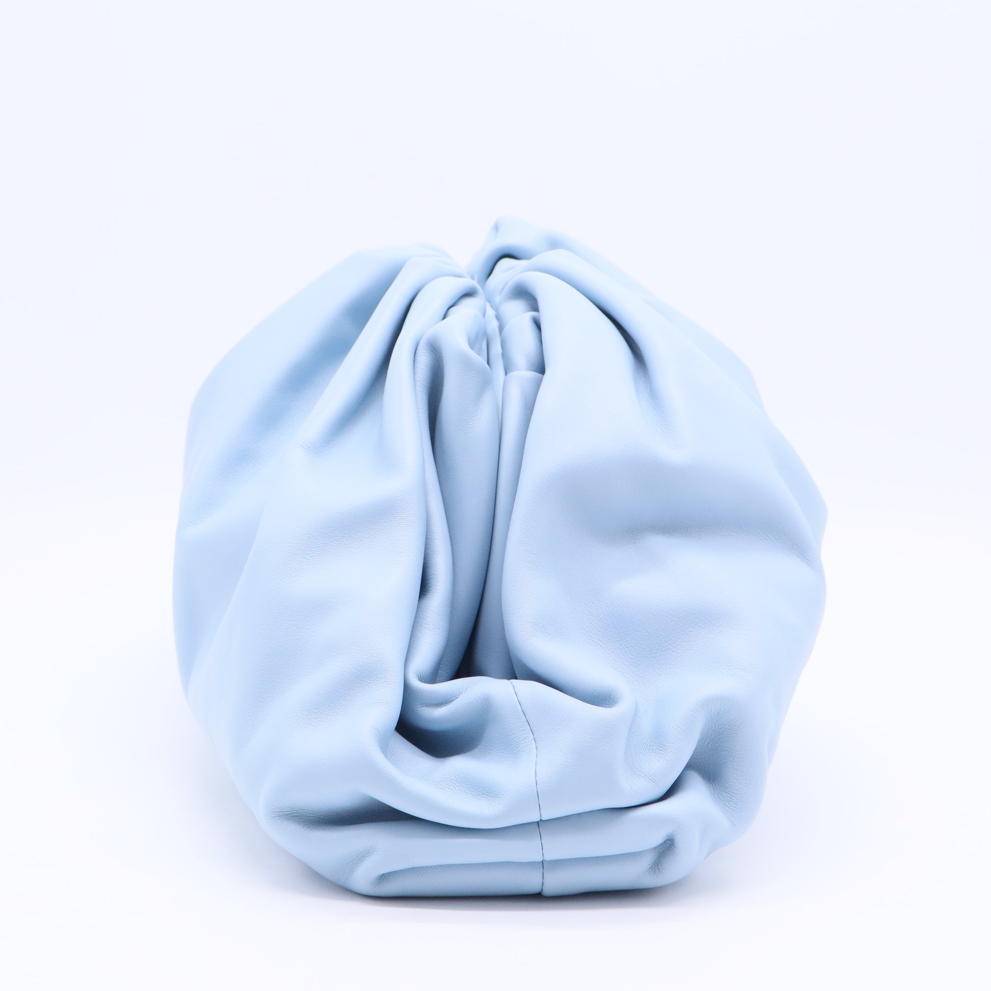 Ice Blue Calfskin Leather Pouch
