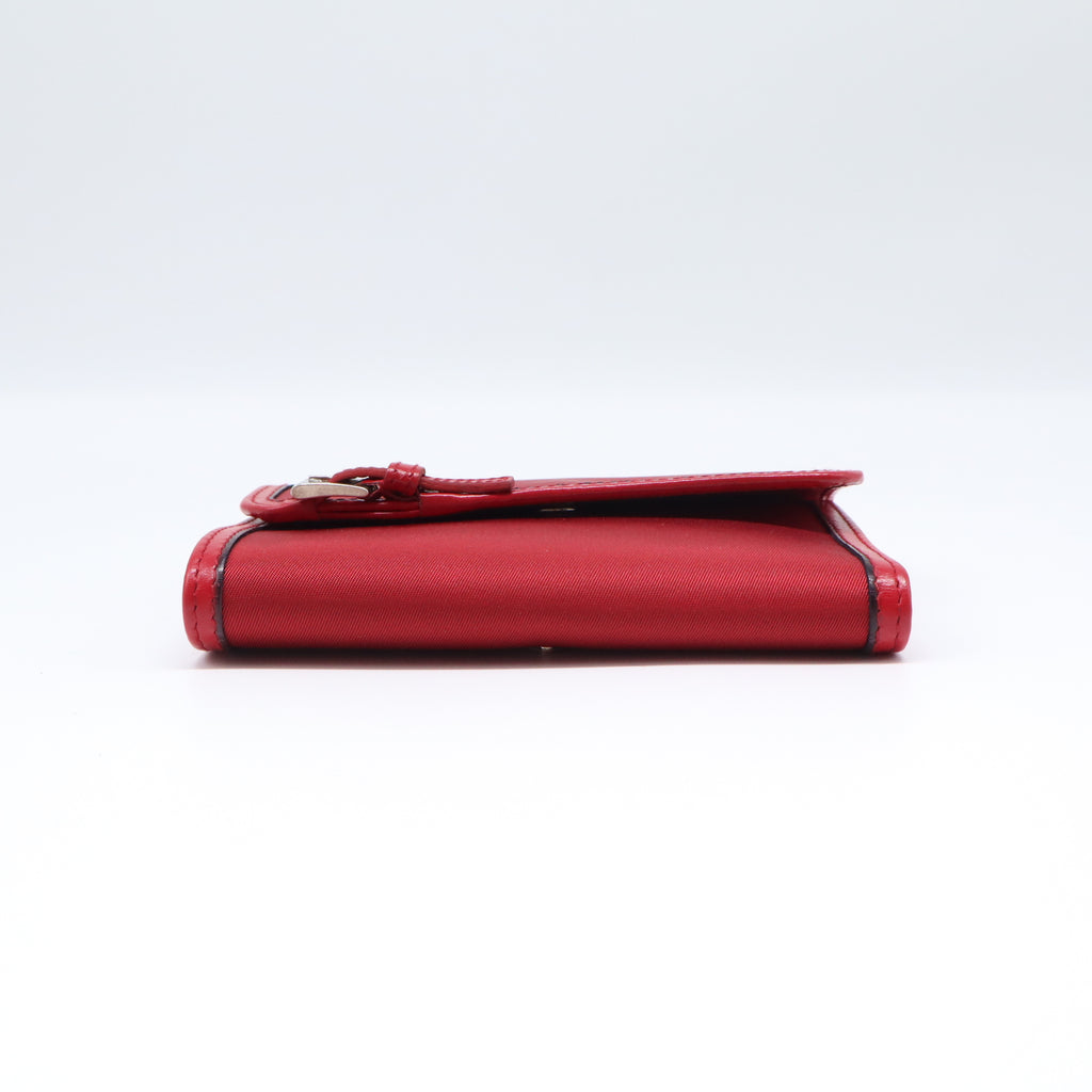 Prada Nylon Saffiano Tessuto Trifold Wallet  W21722