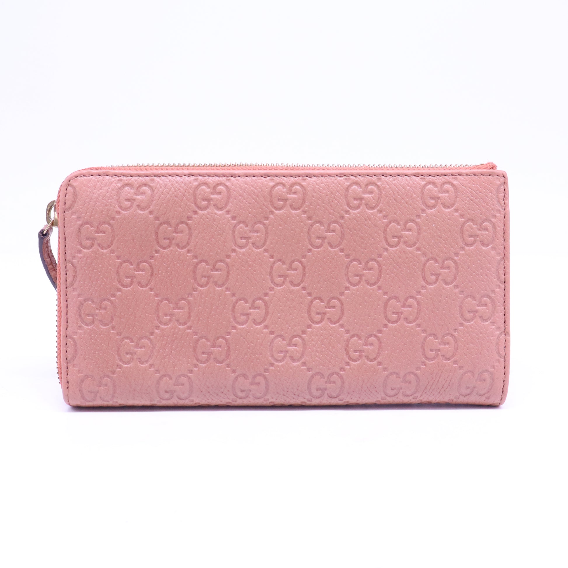 Guccissima Icon Zip Around Wallet Carmine Rose W20769
