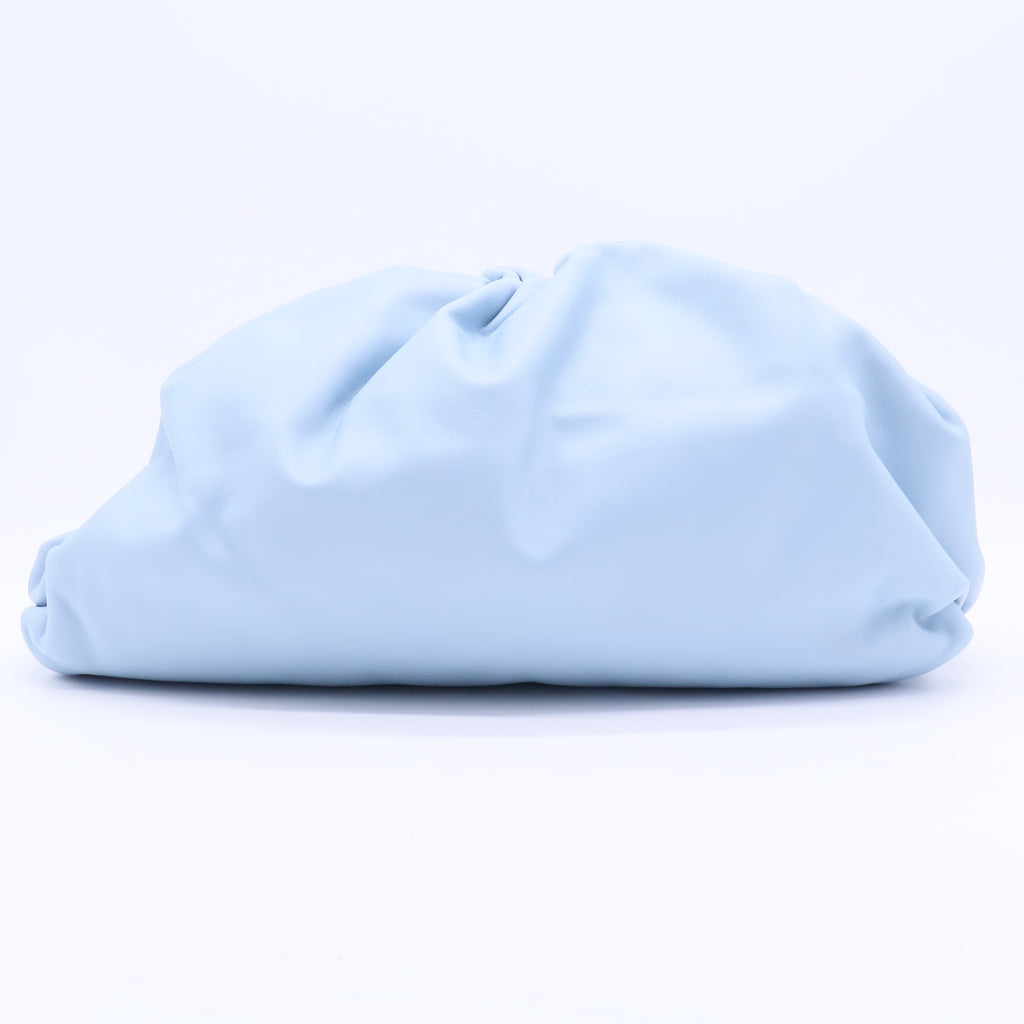 Ice Blue Calfskin Leather Pouch