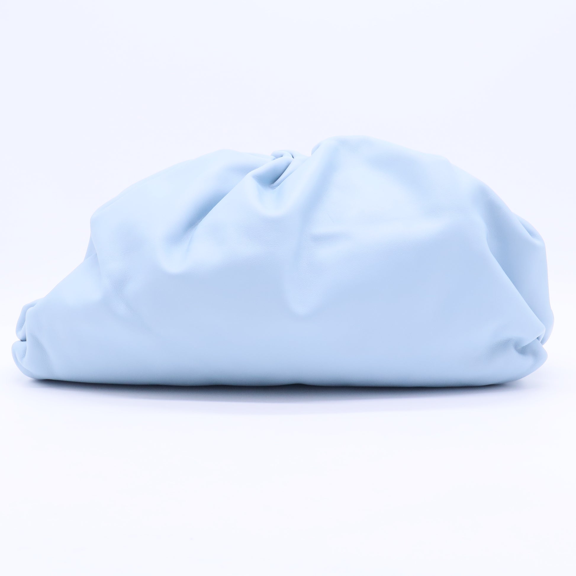 Ice Blue Calfskin Leather Pouch