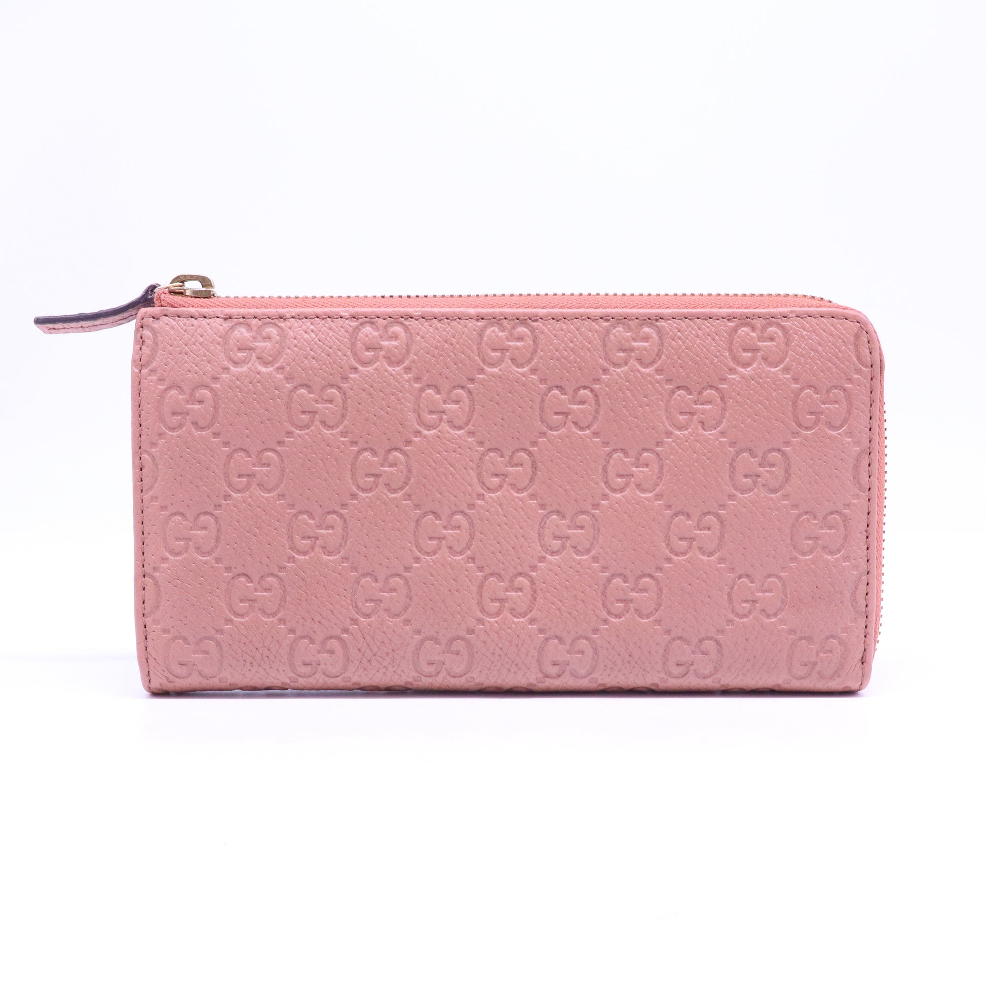 Guccissima Icon Zip Around Wallet Carmine Rose W20769
