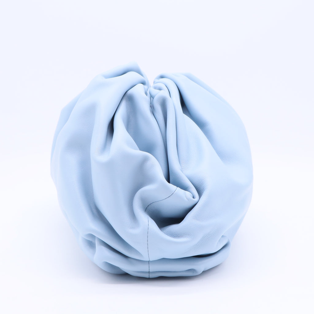 Ice Blue Calfskin Leather Pouch
