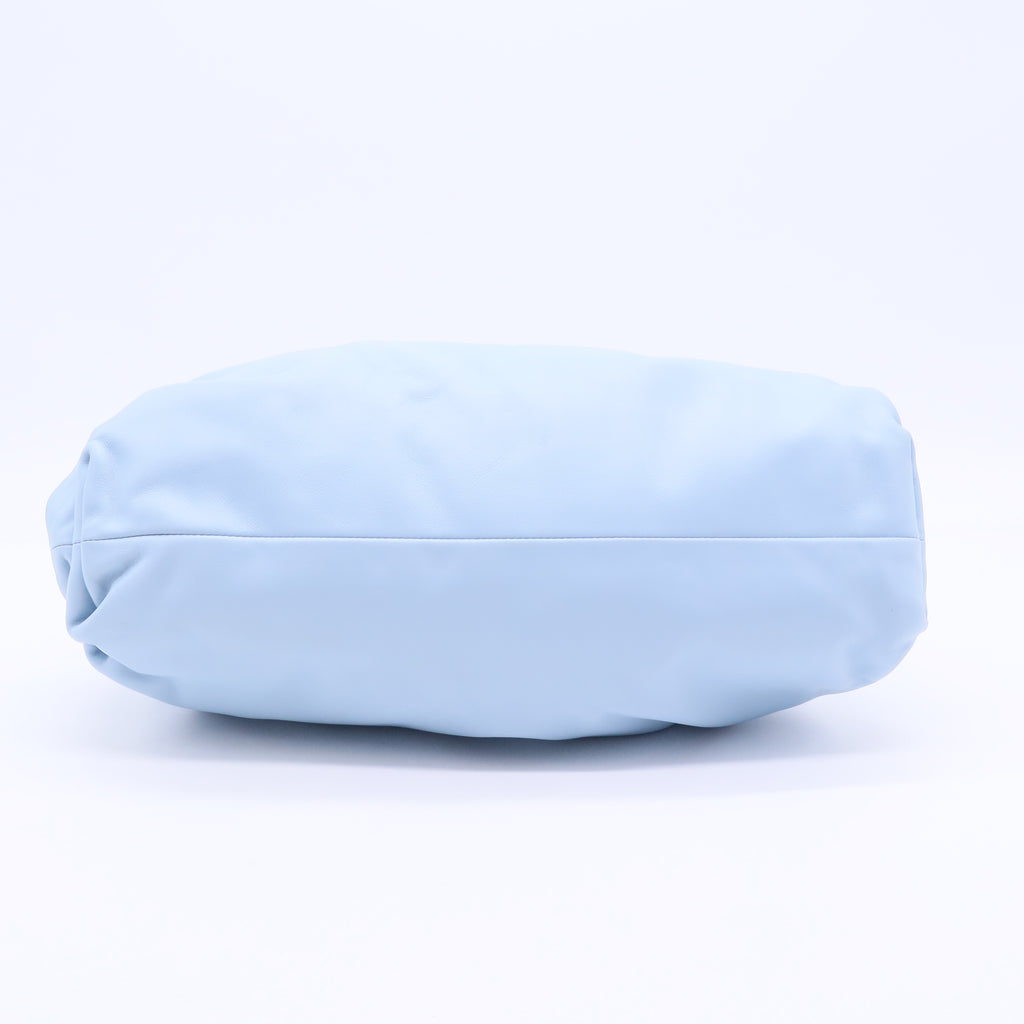 Ice Blue Calfskin Leather Pouch