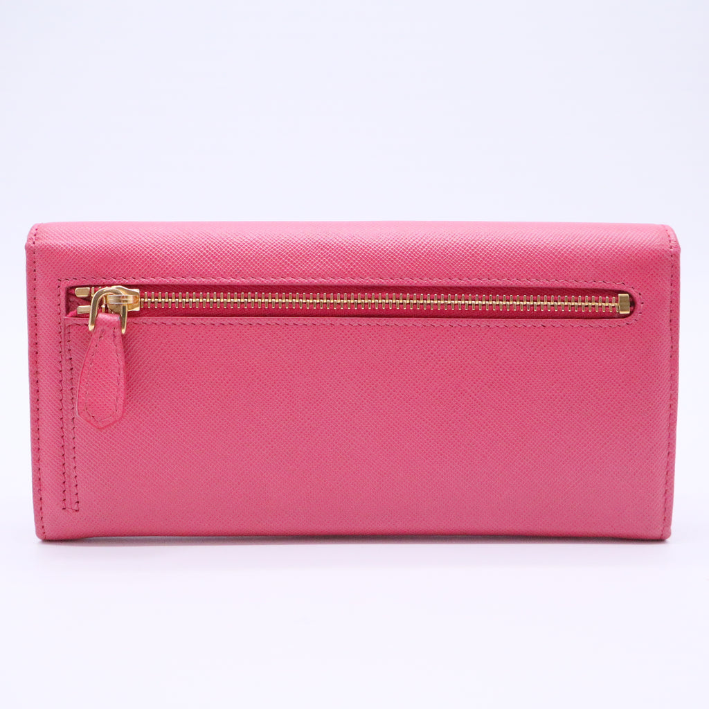 Ibisco Saffiano Metal Leather Continental Wallet
