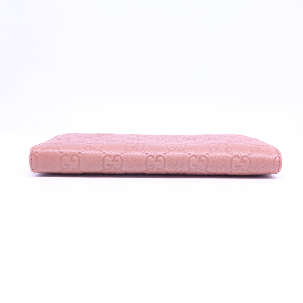 Guccissima Icon Zip Around Wallet Carmine Rose W20769
