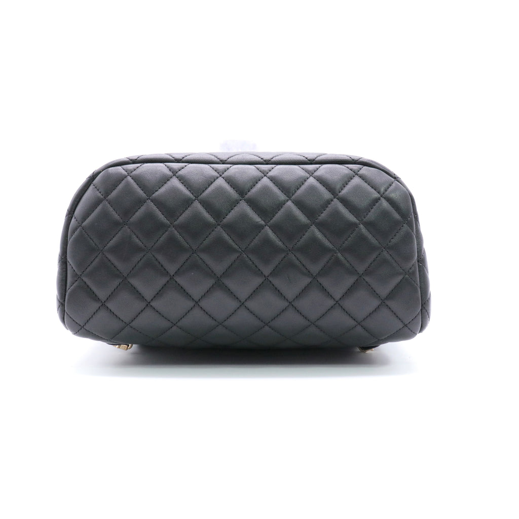 Lambskin Quilted Large Urban Spirit Backpack Black Twins