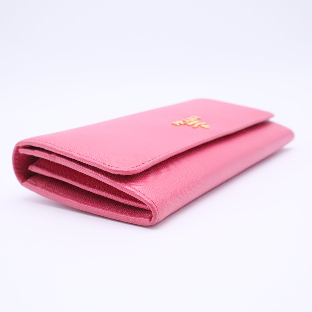 Ibisco Saffiano Metal Leather Continental Wallet