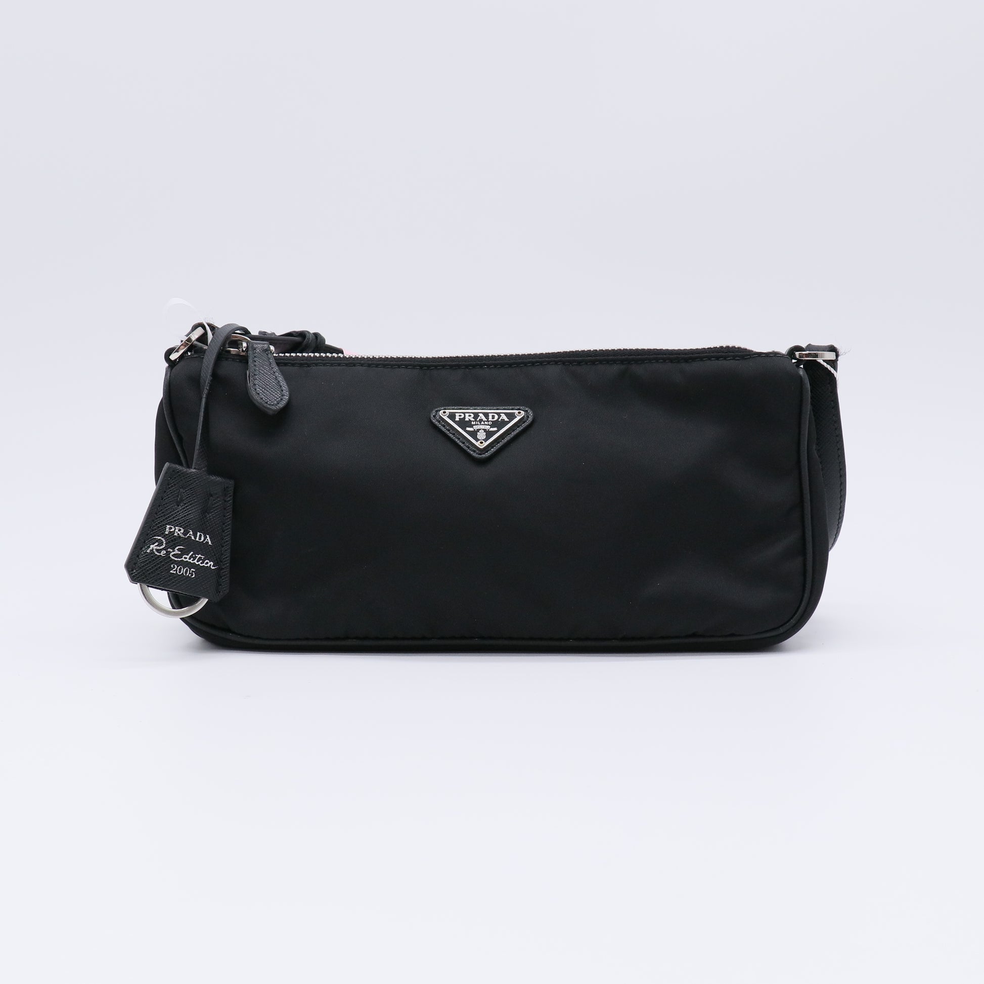 Prada Tessuto Nylon Pochette Bag Black TWINS LDJ4201