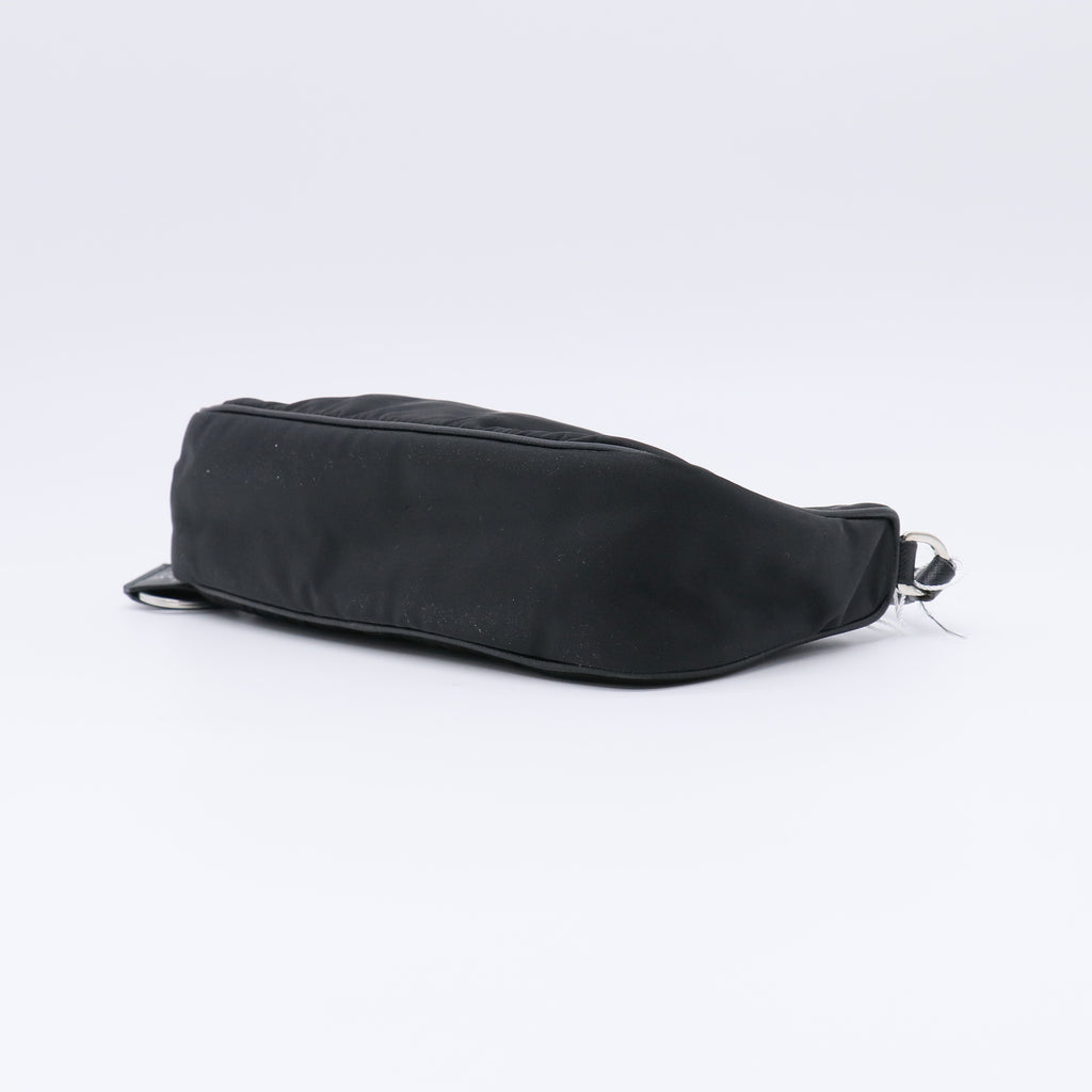Prada Tessuto Nylon Pochette Bag Black TWINS LDJ4201