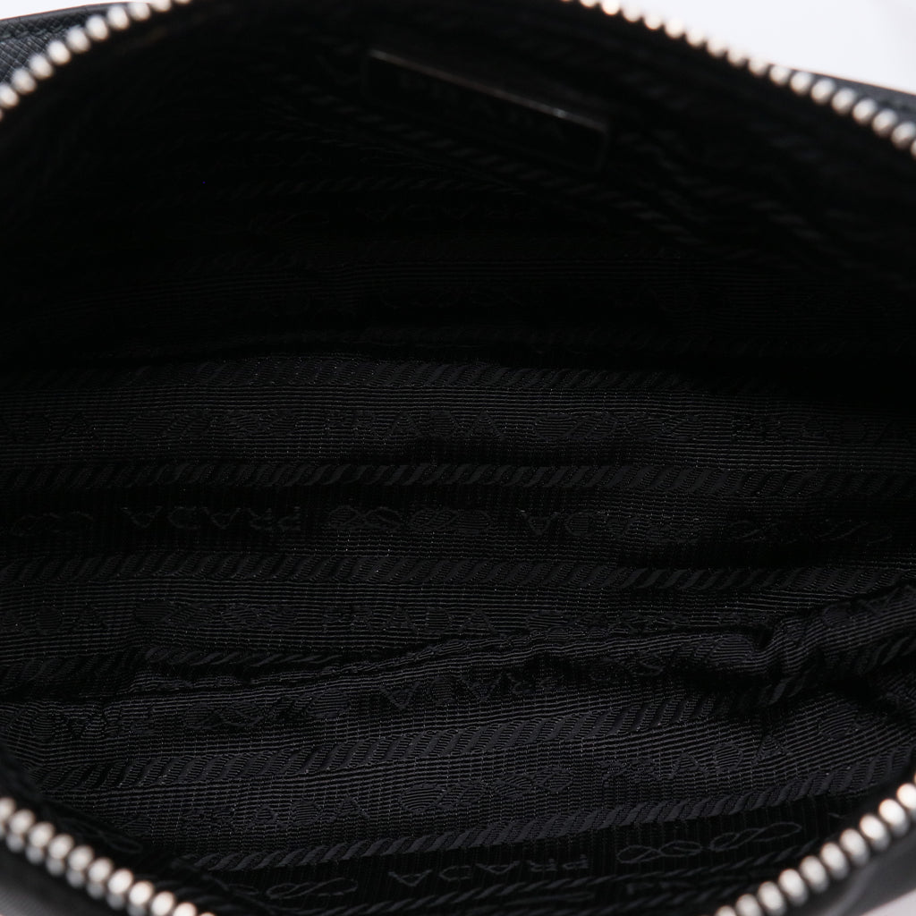Prada Tessuto Nylon Pochette Bag Black TWINS LDJ4201