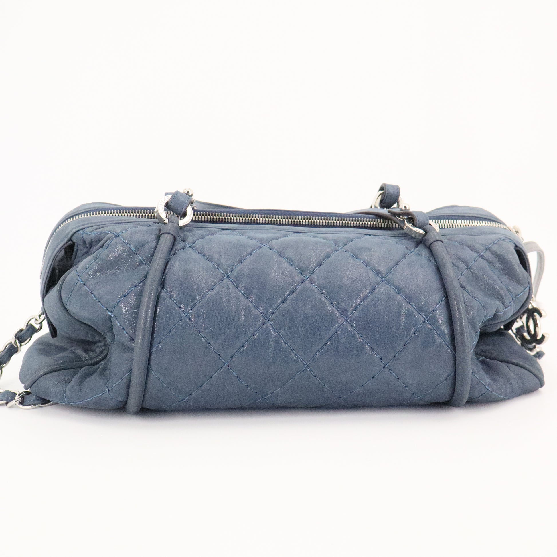 Iridescent Calfskin Quilted Relax CC Bowler twins