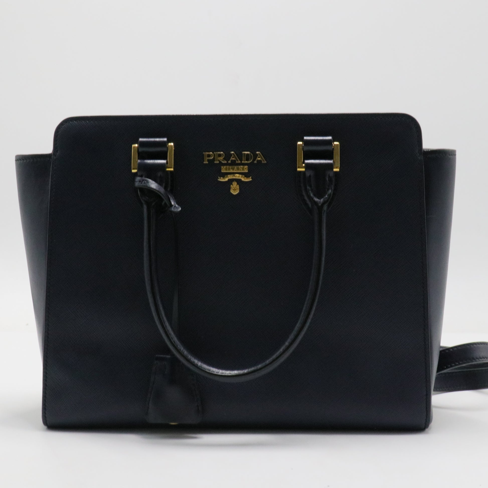 Convertible Open Tote Saffiano with Soft Calf Small