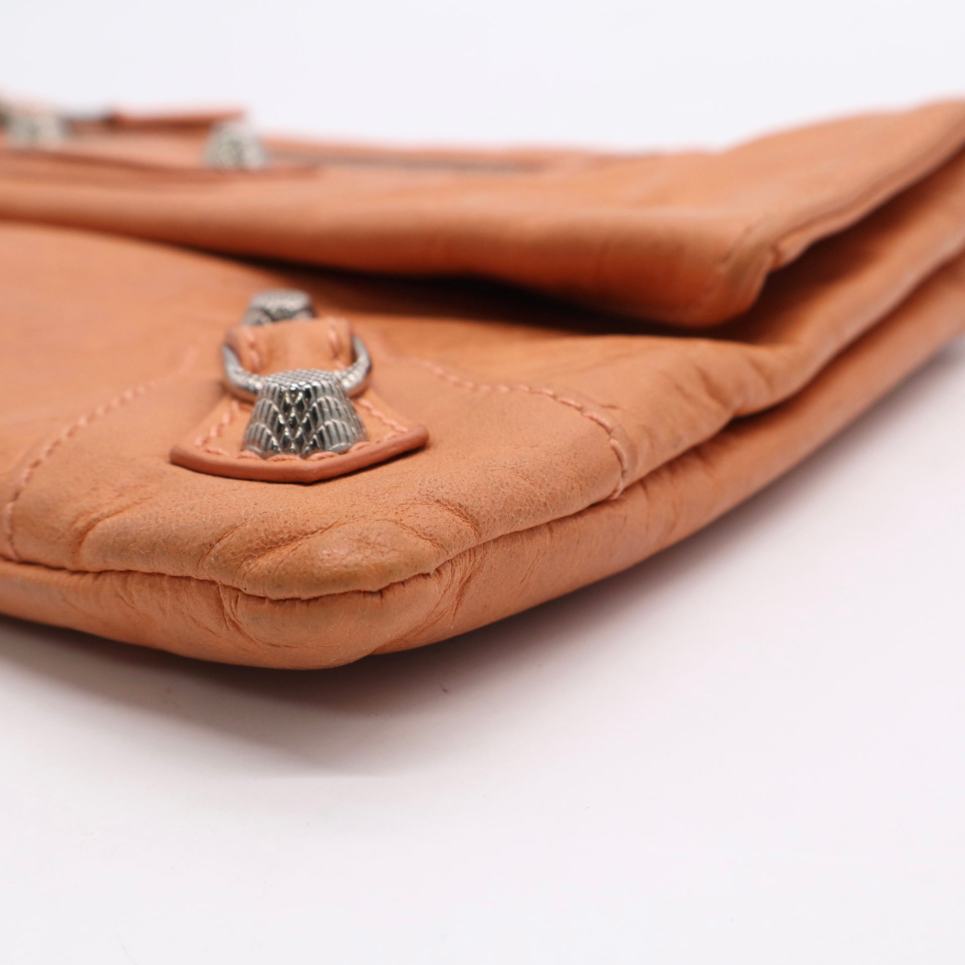 Balenciaga Mandarin Lambskin Leather Giant 21 Envelope Clutch Bag B20506