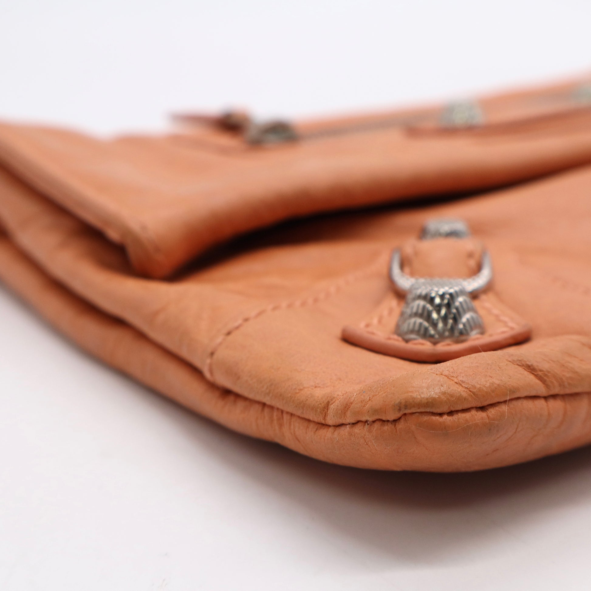 Balenciaga Mandarin Lambskin Leather Giant 21 Envelope Clutch Bag B20506