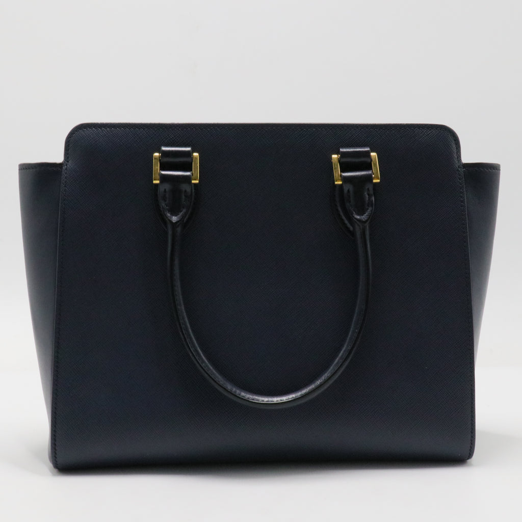 Convertible Open Tote Saffiano with Soft Calf Small