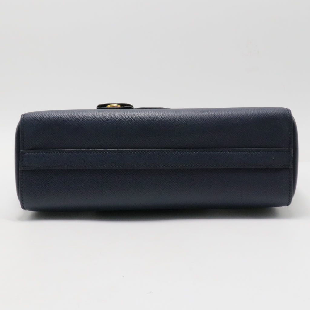 Convertible Open Tote Saffiano with Soft Calf Small