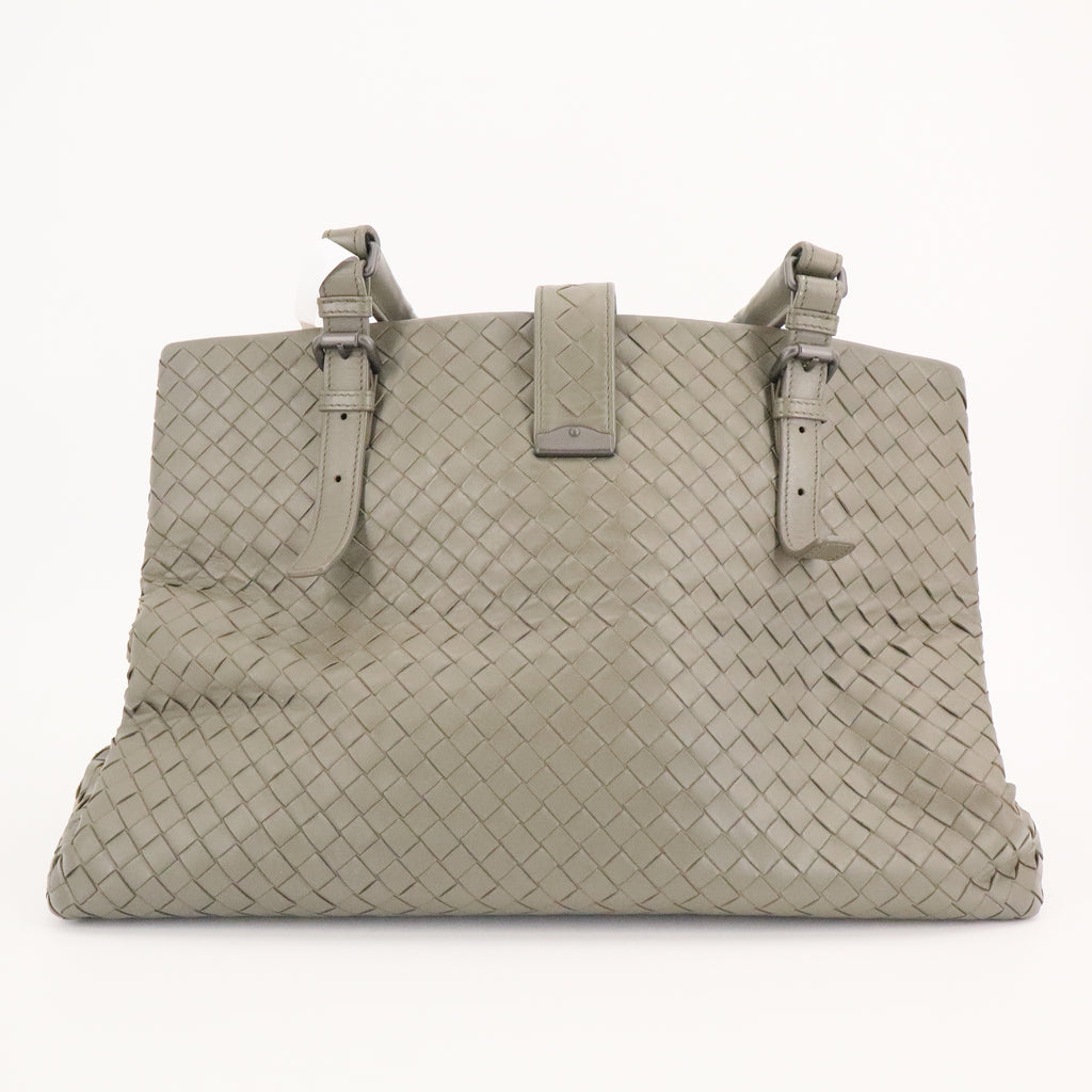 Leather Intrecciato Roma Tote Shadow twins