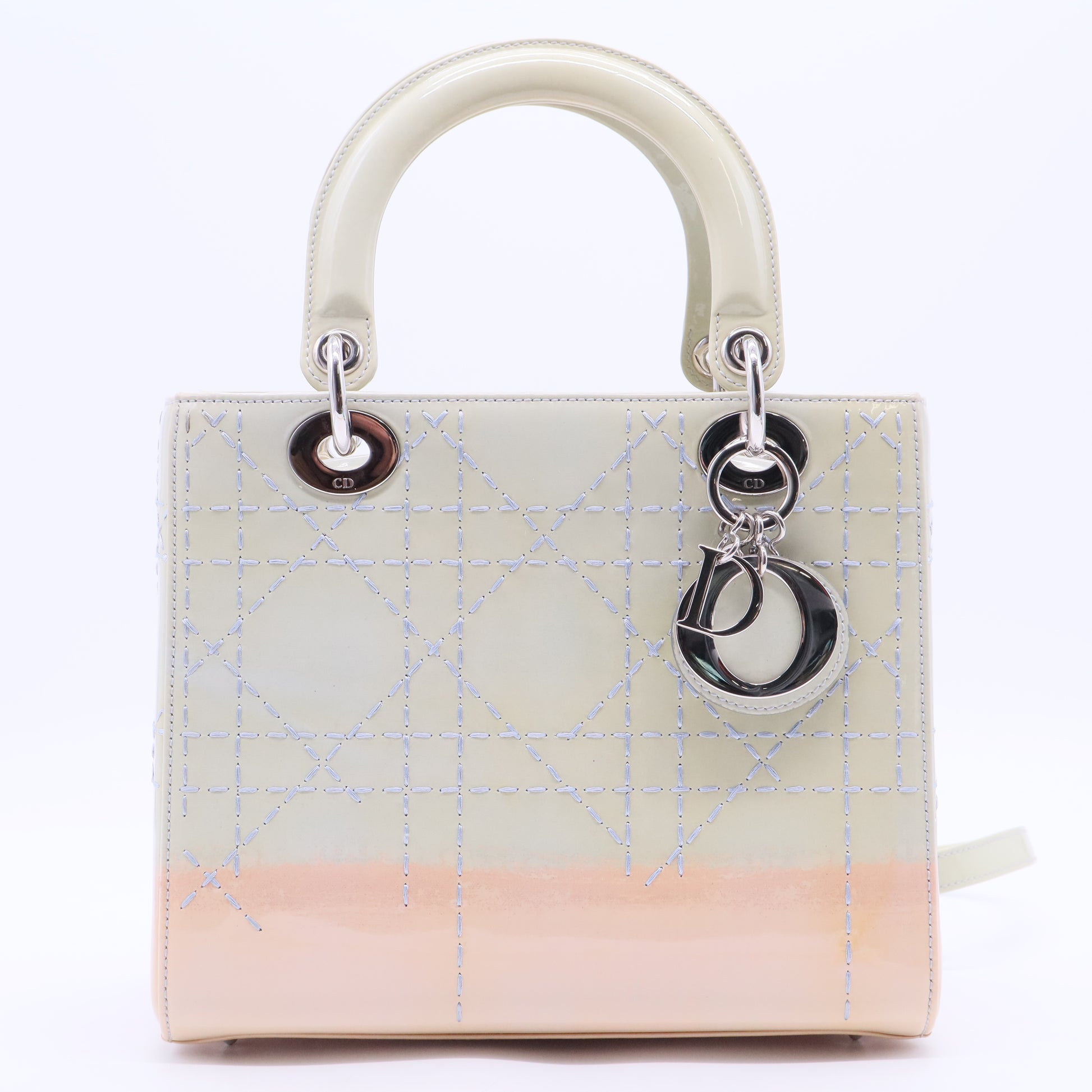 Medium Ombre Patent Cannage Lady Dior satchel