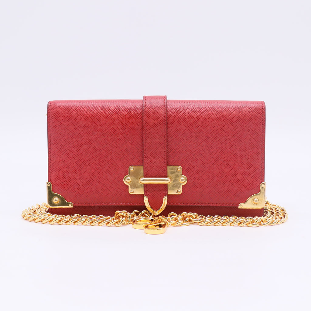 Prada Saffiano Cahier Wallet on Chain / Clutch B23420
