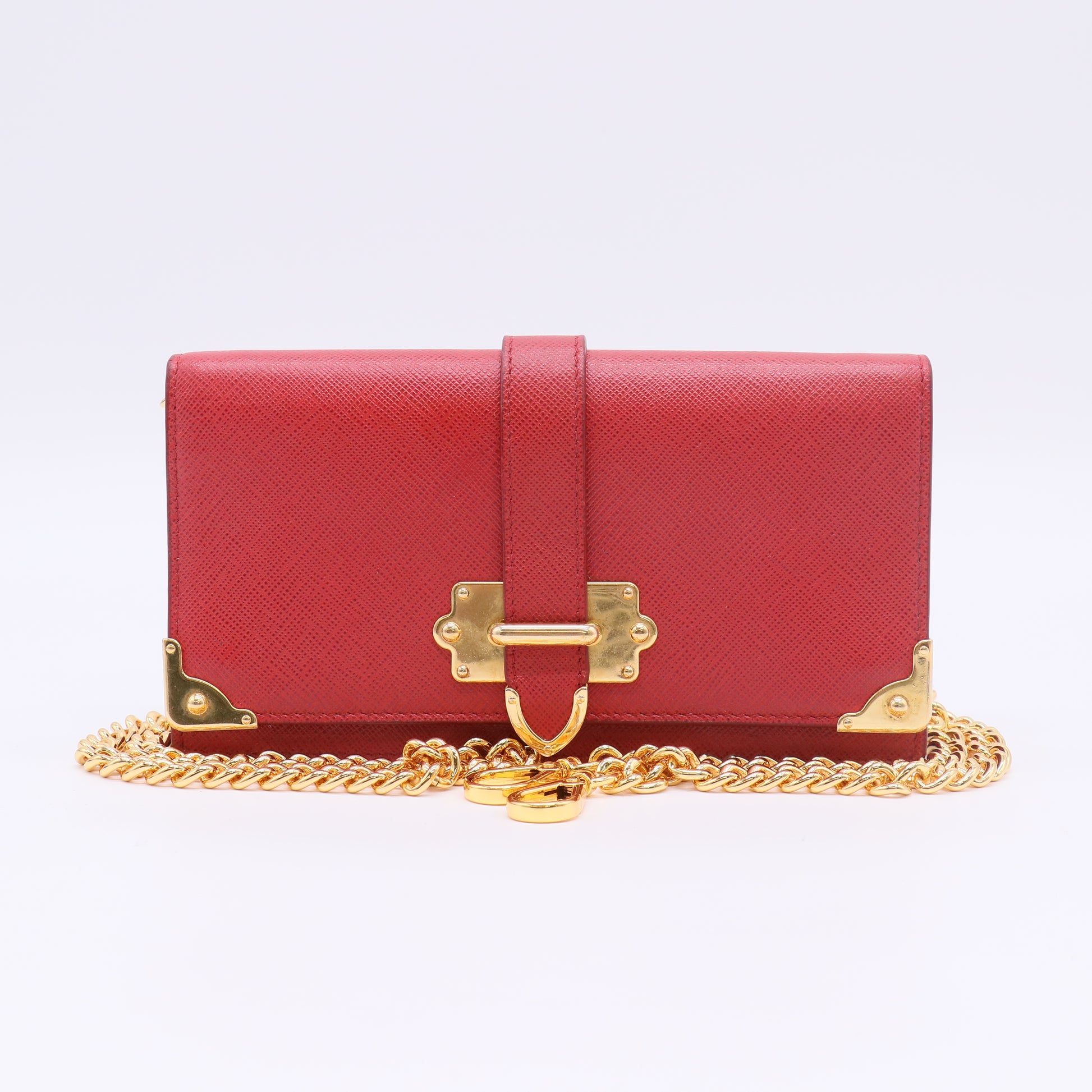 Prada Saffiano Cahier Wallet on Chain / Clutch B23420
