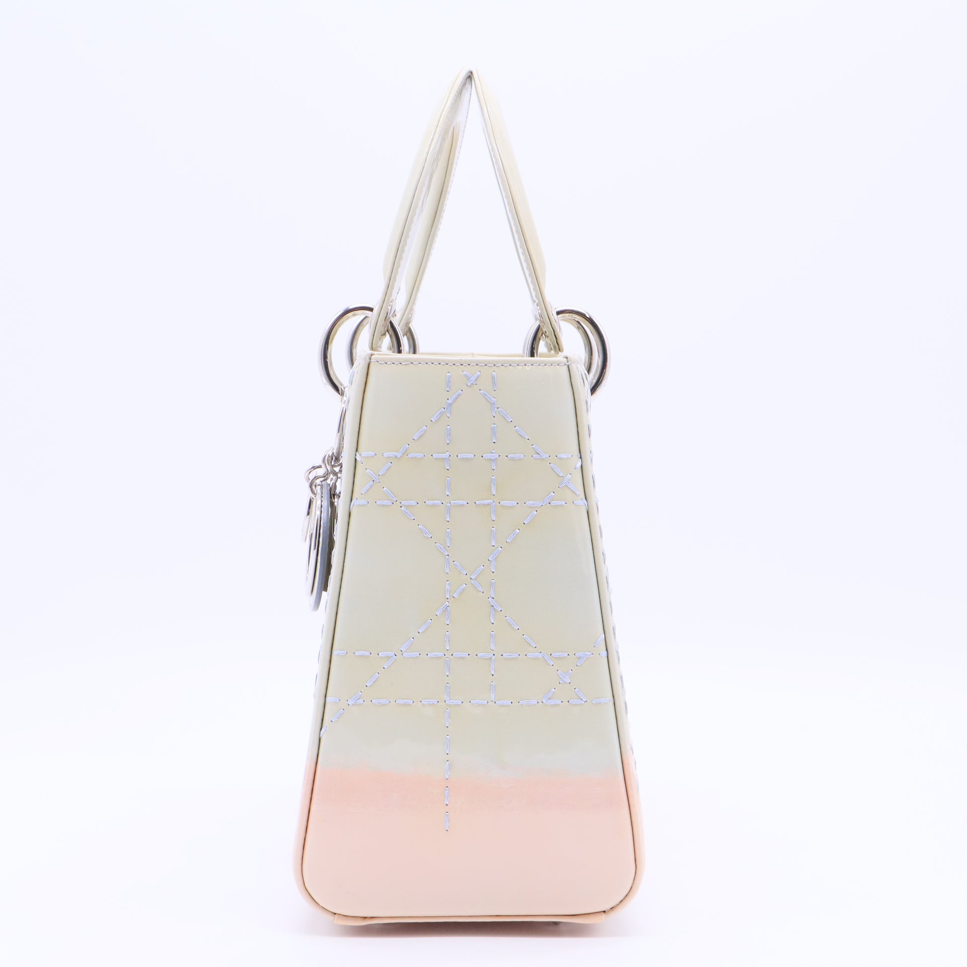 Medium Ombre Patent Cannage Lady Dior satchel