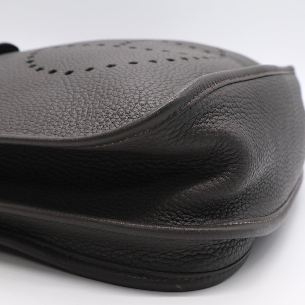 HERMES Evelyne 29 Black Taurillon Clemence Palladium Hardware Twins LDJ3070