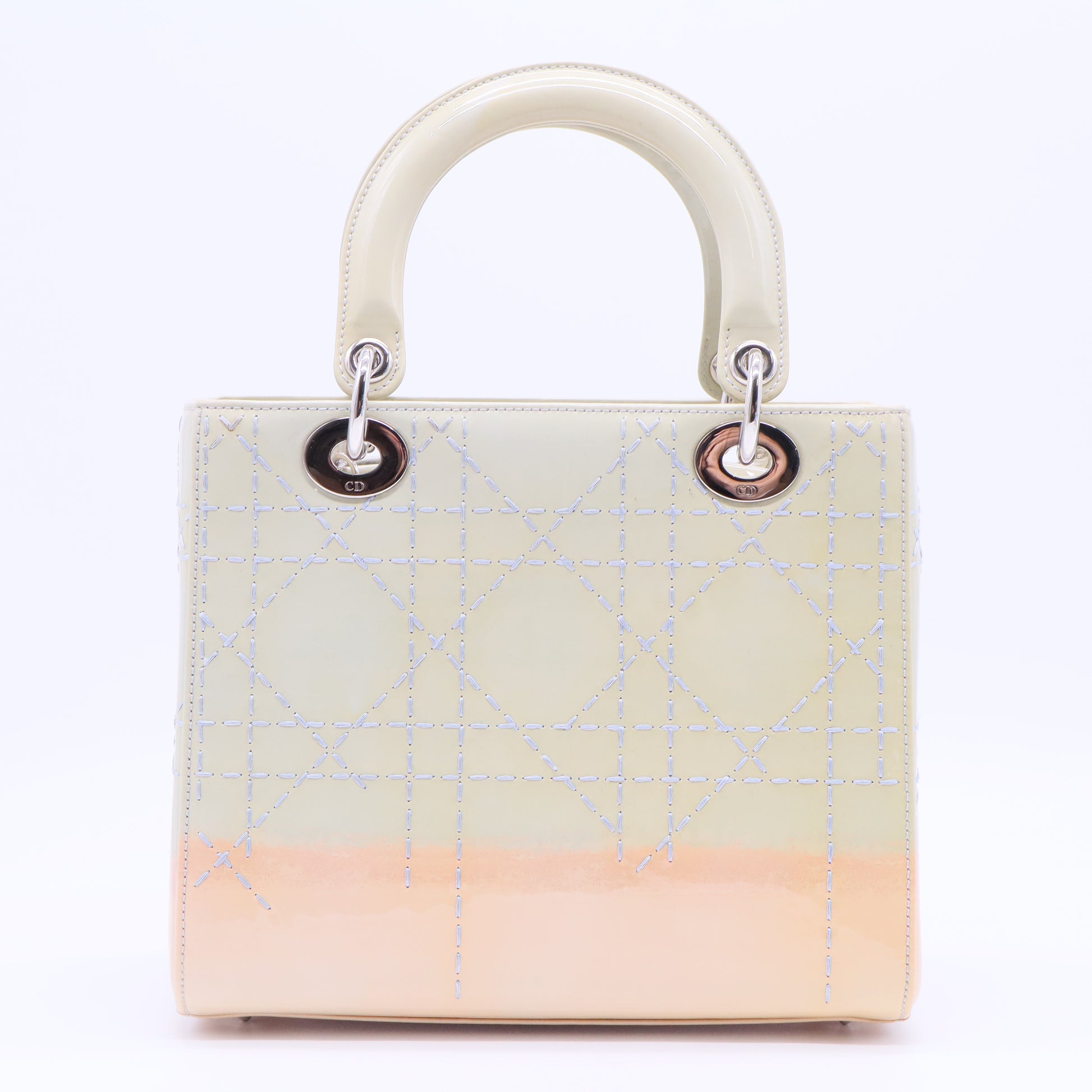 Medium Ombre Patent Cannage Lady Dior satchel