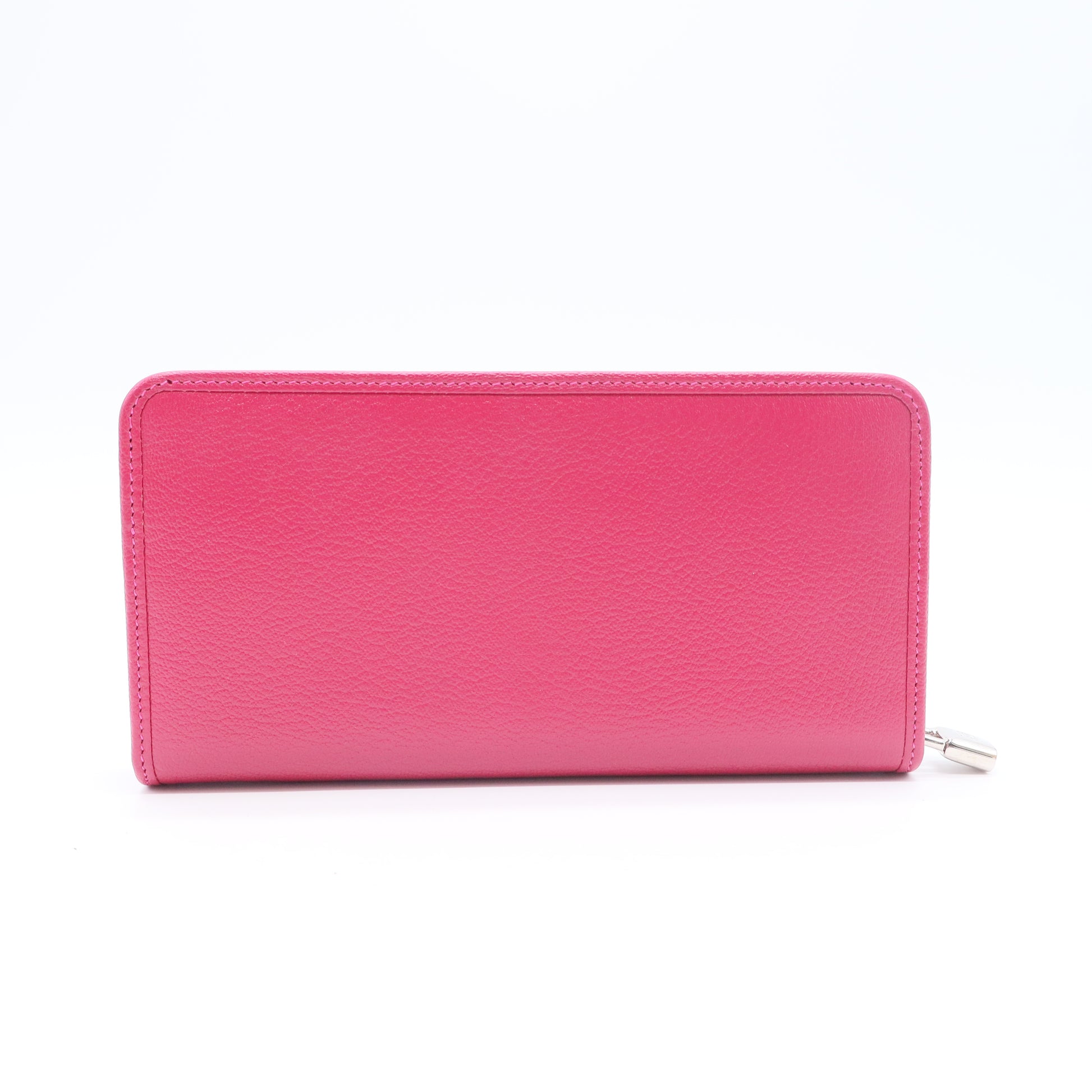 Anagram Lambskin Long Wallet Pink