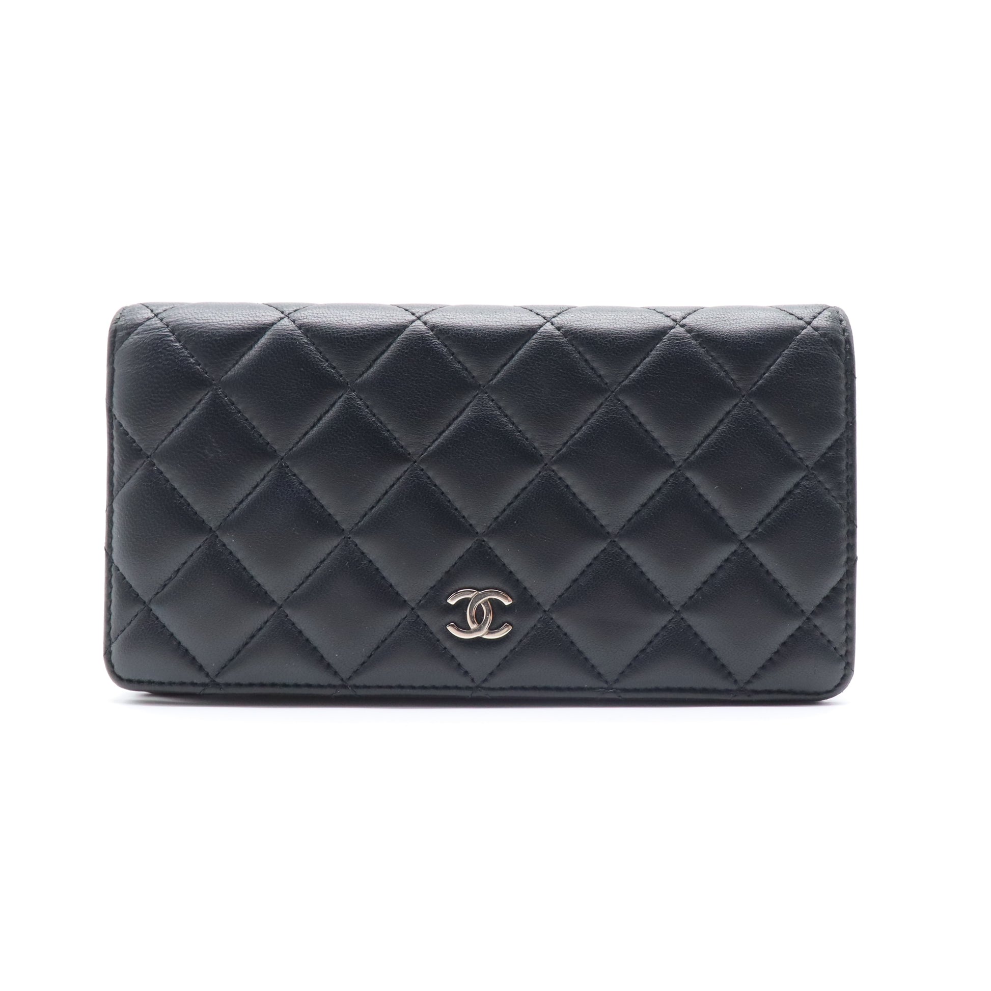 Chanel Classic Flap Wallet Quilted Long Black W21635