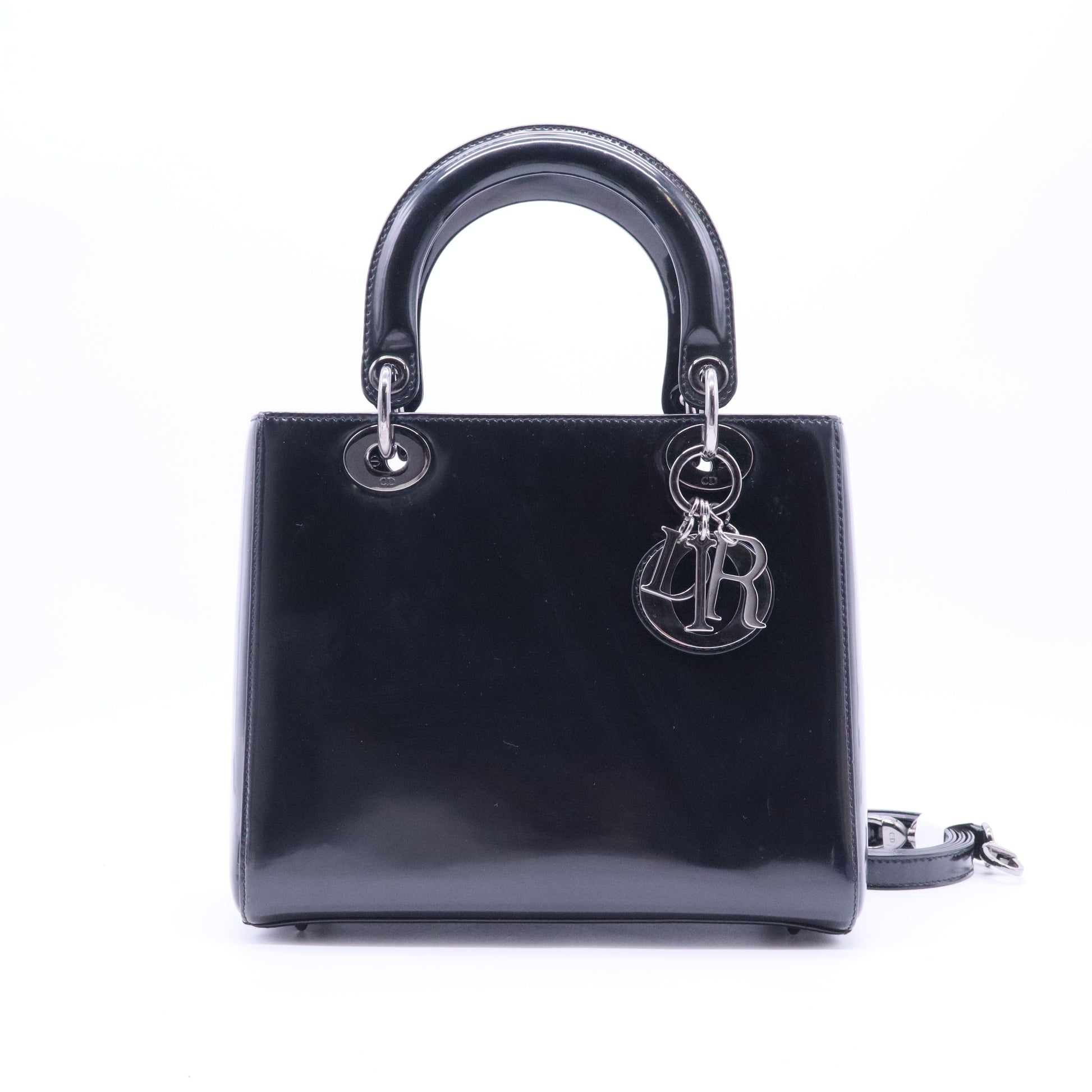 Medium Patent Lady Dior satchel