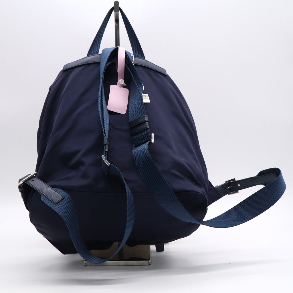 Tessuto Nylon Saffiano Vela Medium Backpack Baltico Twins ldj3077