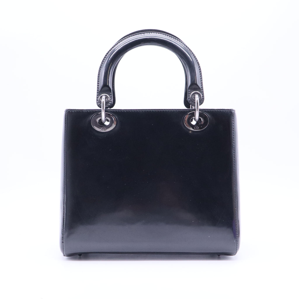 Medium Patent Lady Dior satchel