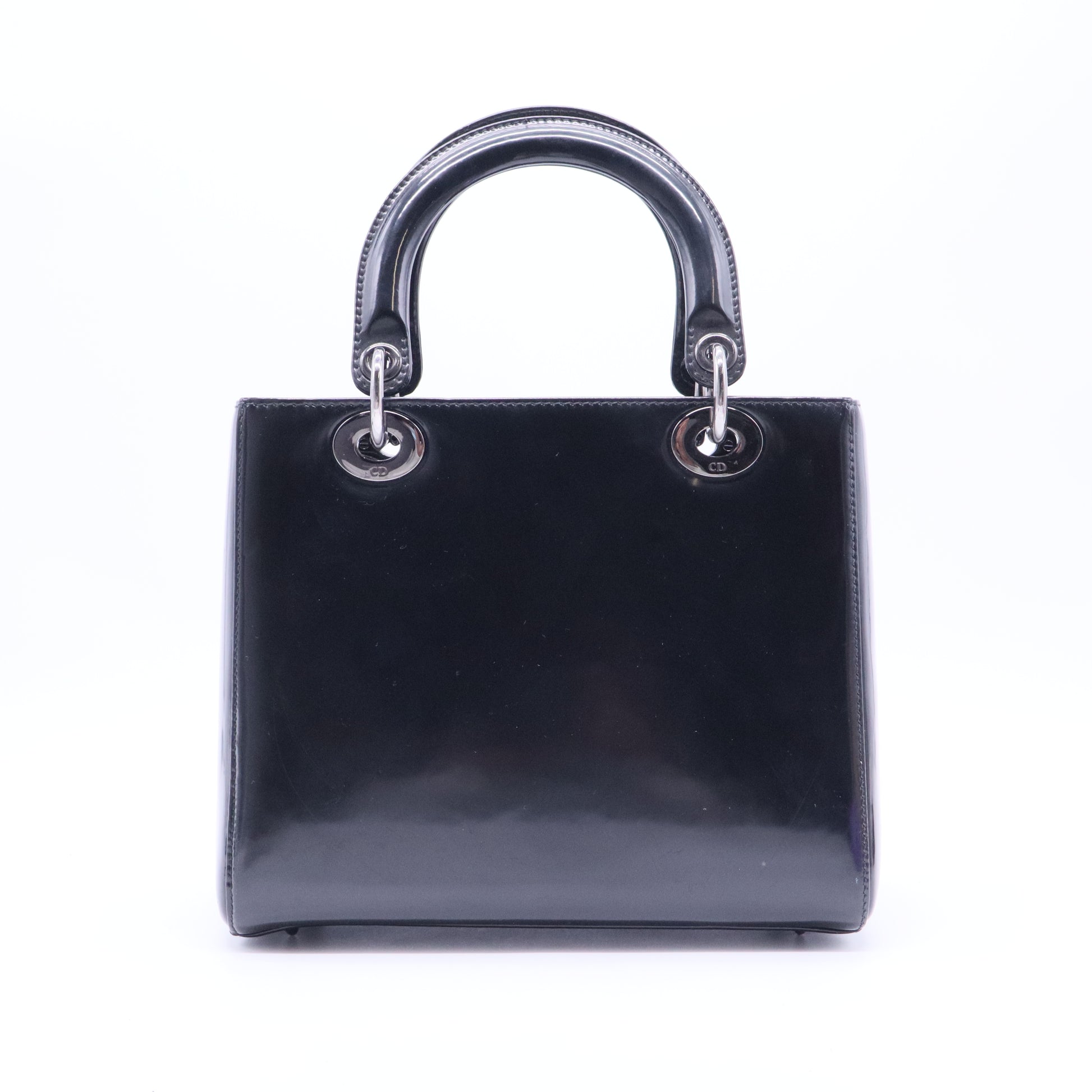 Medium Patent Lady Dior satchel