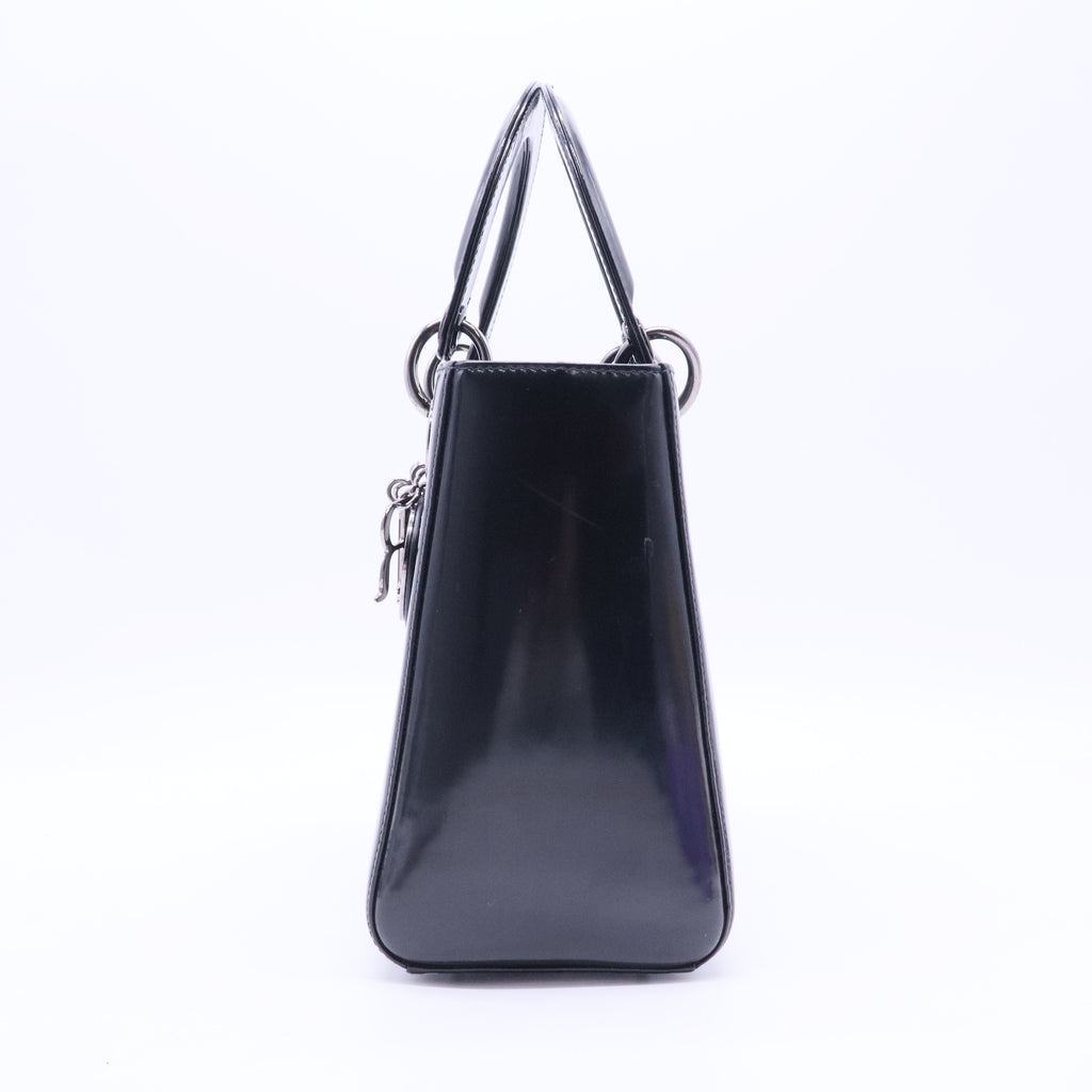 Medium Patent Lady Dior satchel