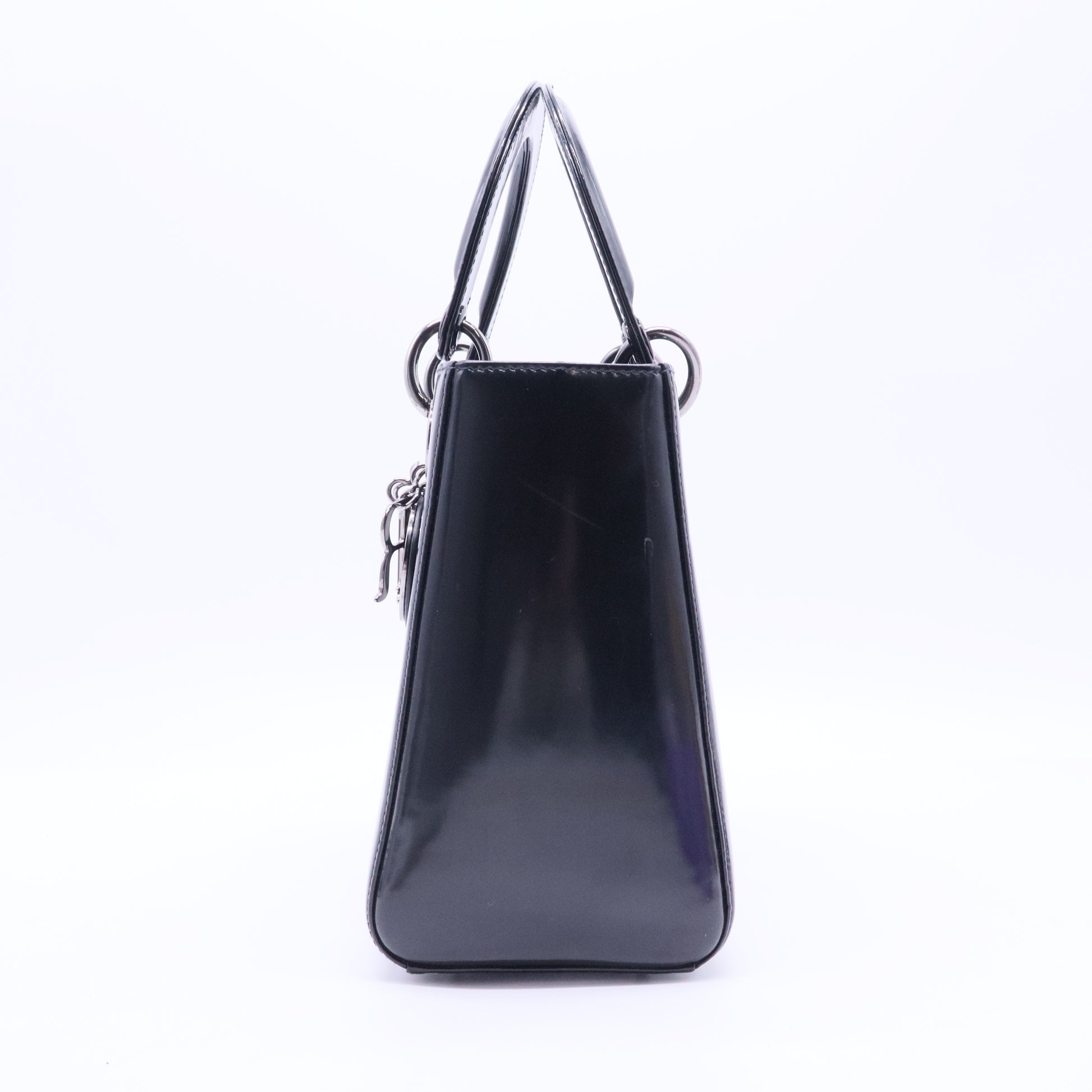 Medium Patent Lady Dior satchel