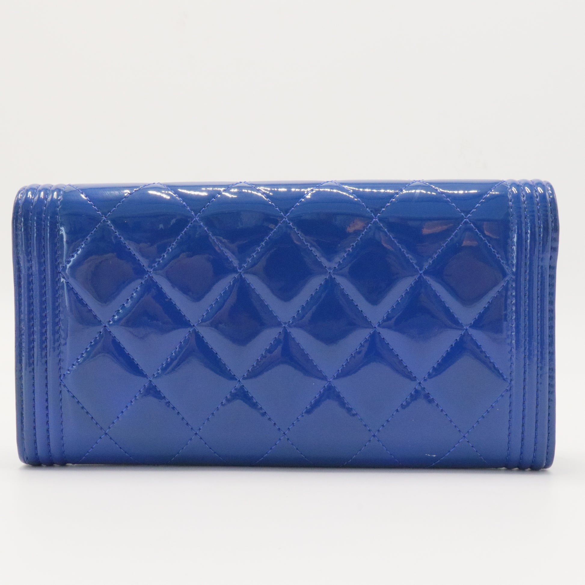 Boy Flap Wallet Quilted Patent Long