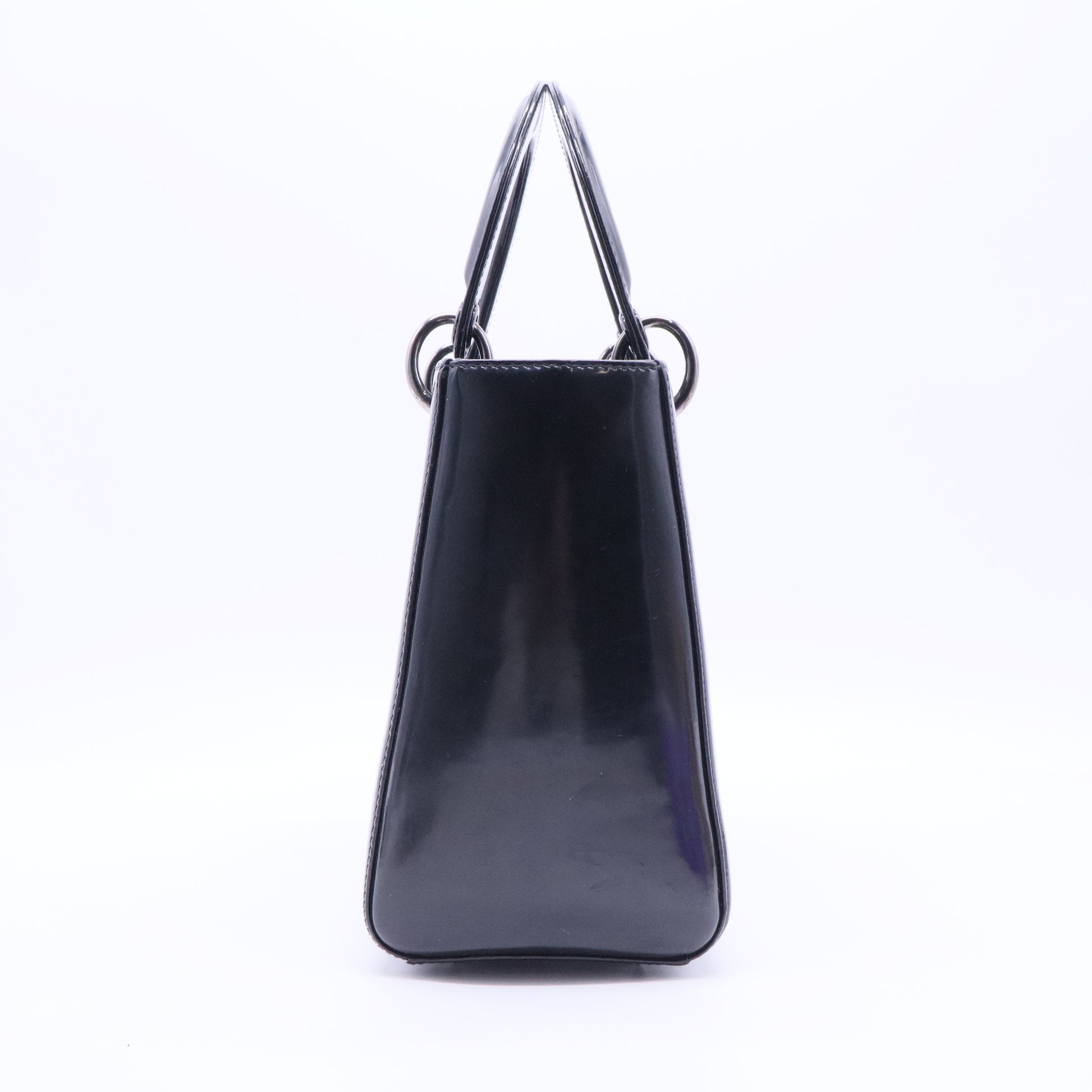 Medium Patent Lady Dior satchel