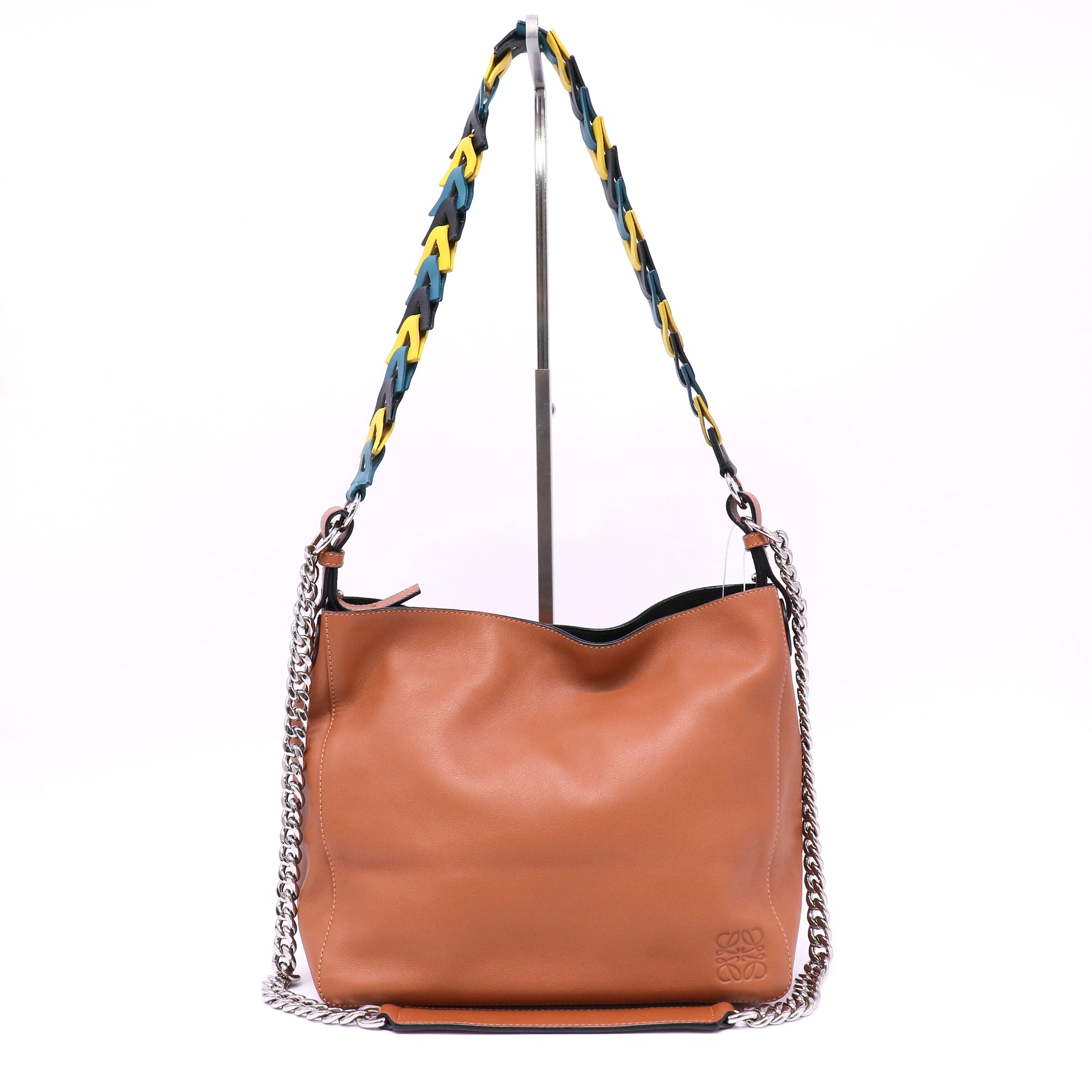 Loewe Calfskin Gate Bucket Bag Brown Twins LDJ4454